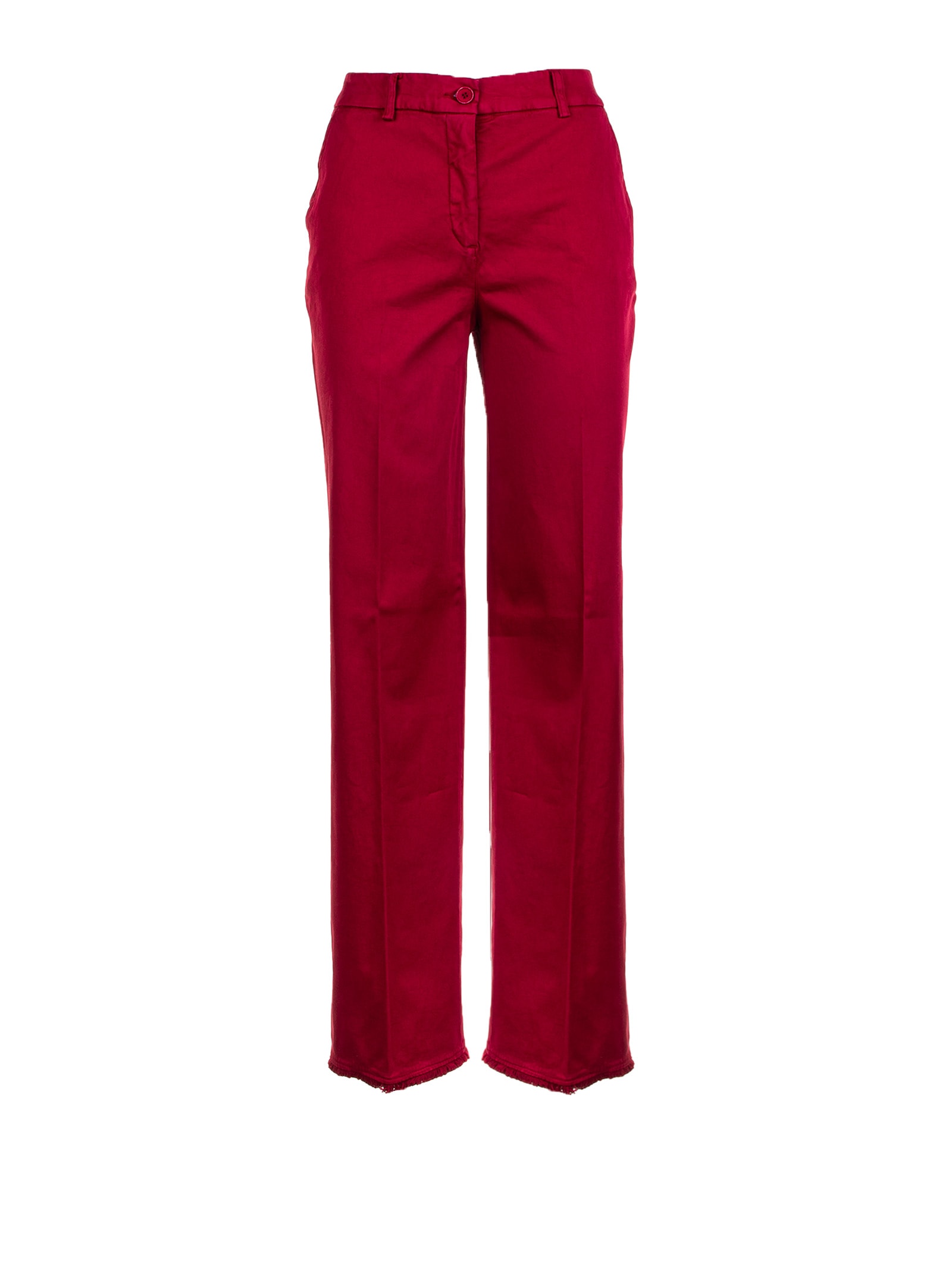 Womens High-waisted Trousers Raspberry