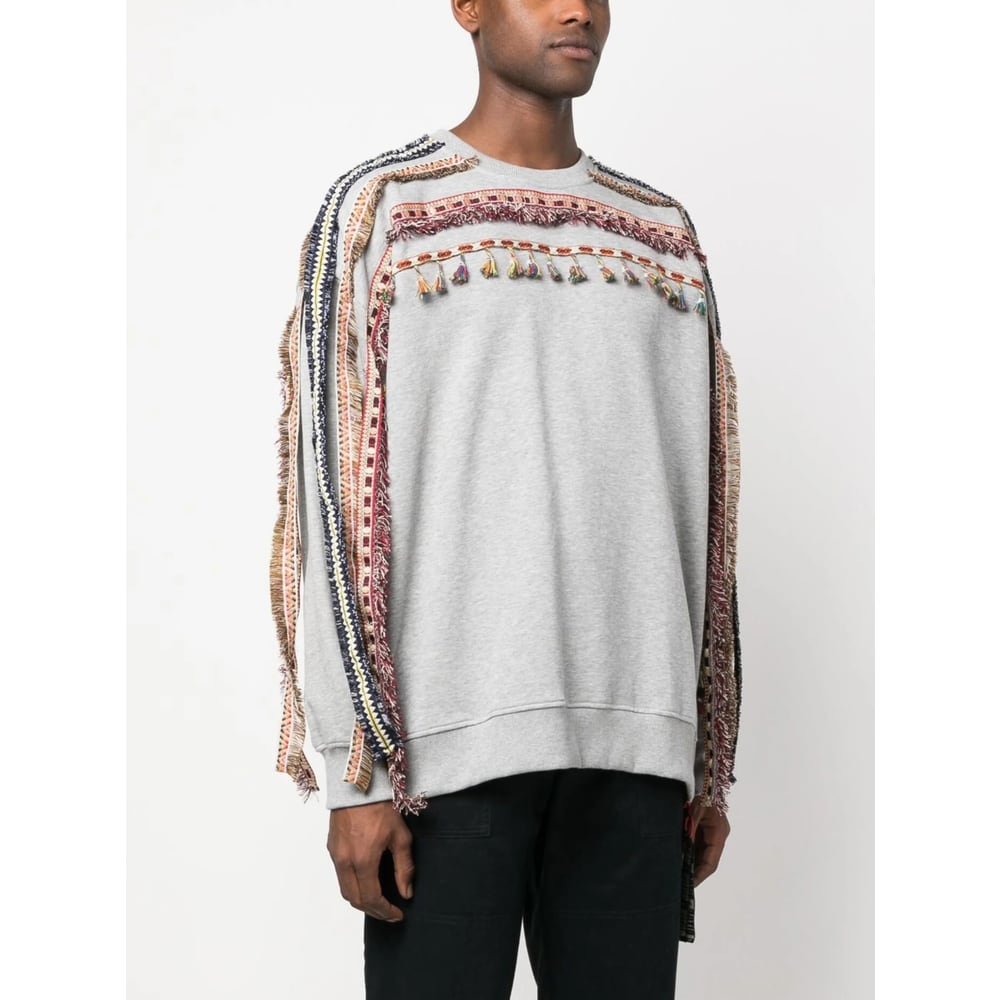 Ritos Tassel-detail Sweatshirt In Gray