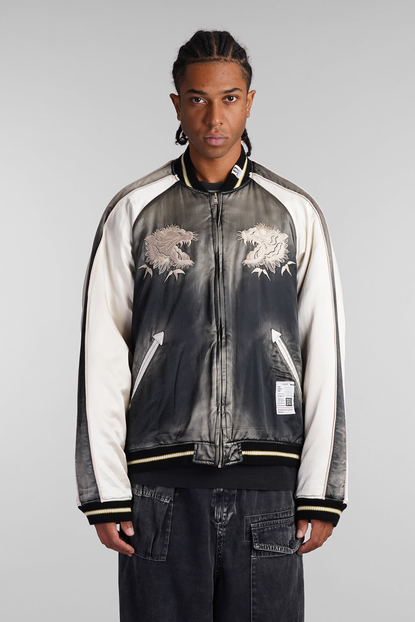 Bomber In Black Cotton