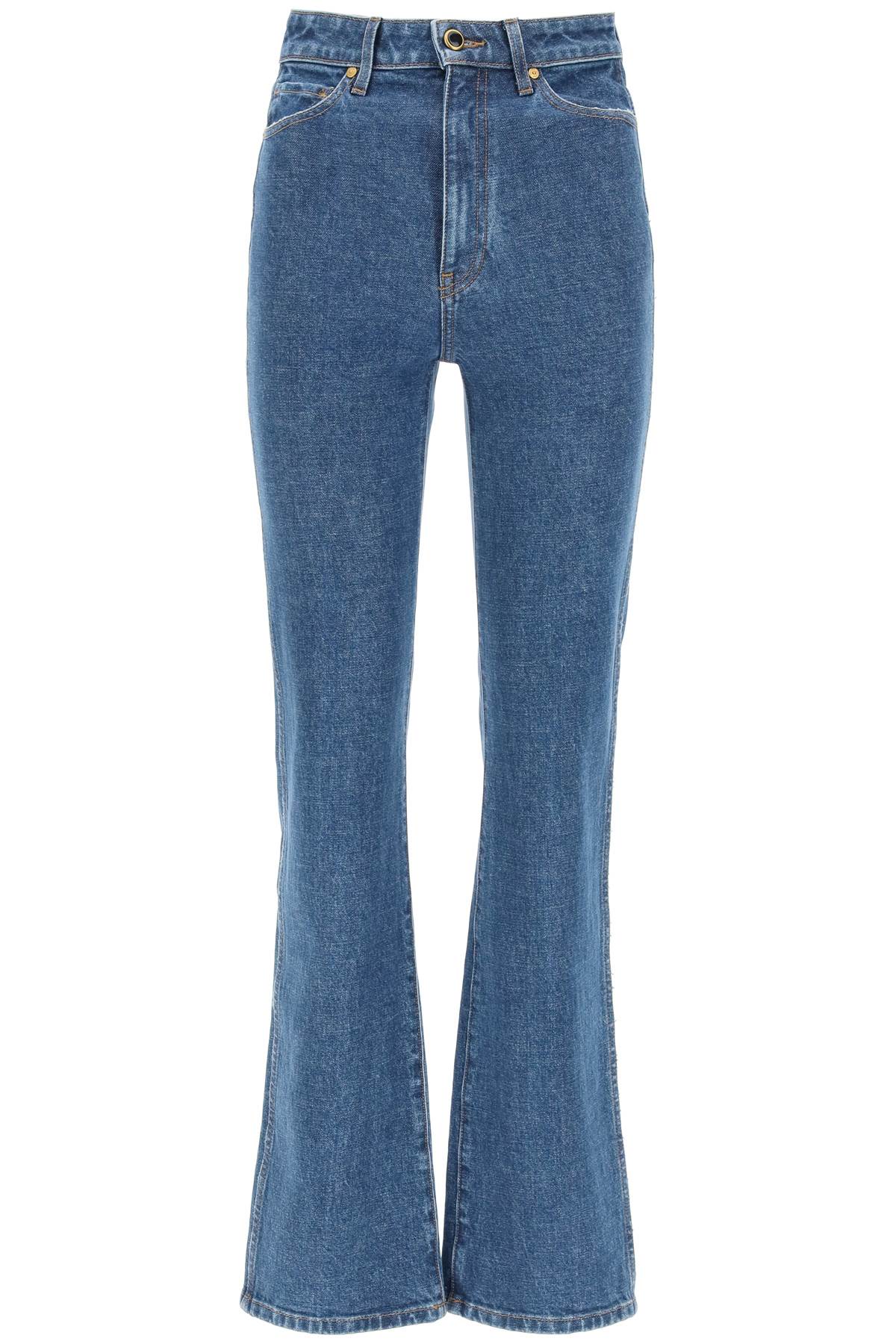 Khaite Danielle High Rise Straight Leg Jeans