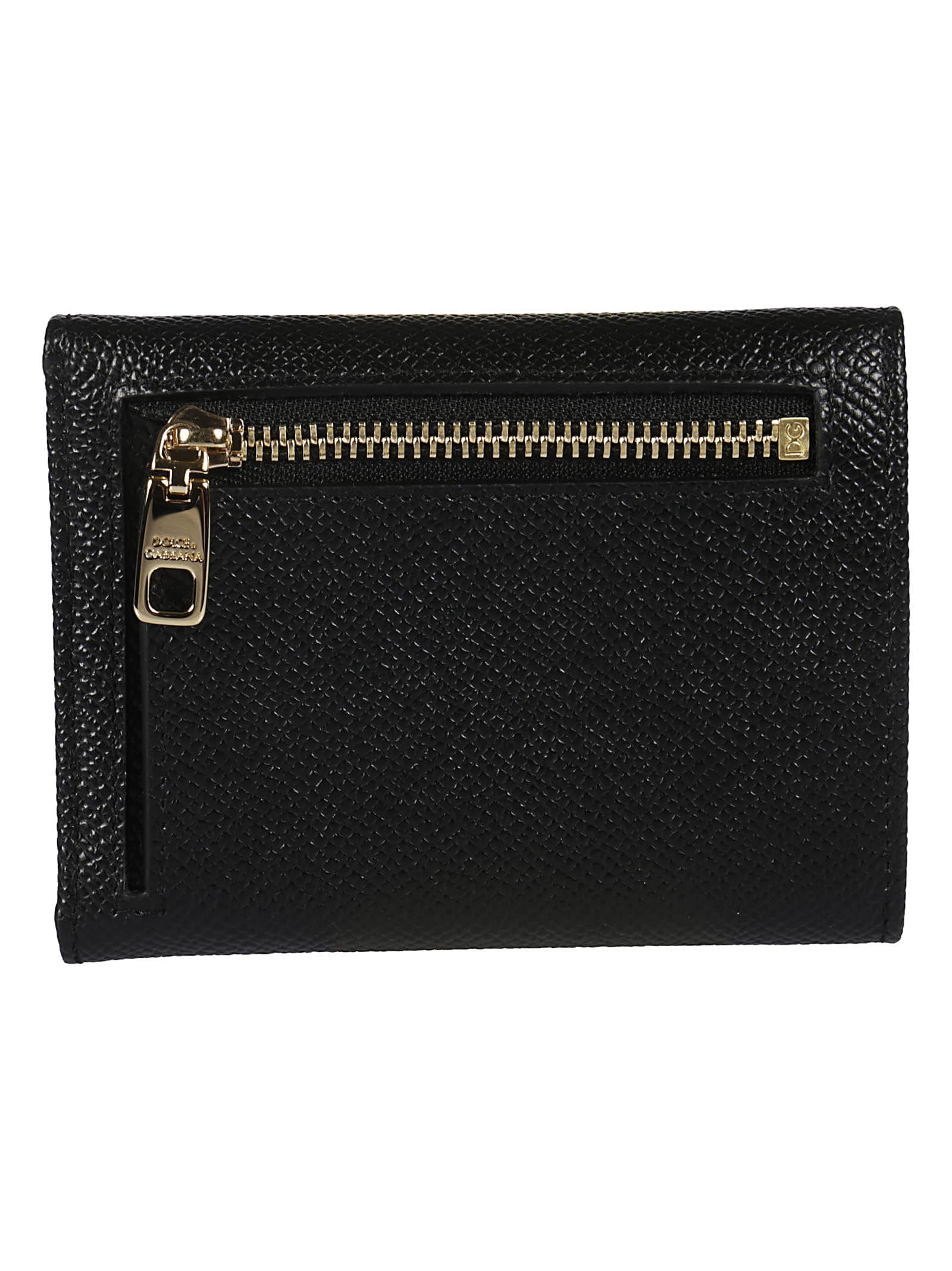 Shop Dolce & Gabbana Logo Plaque Continental Wallet In Black
