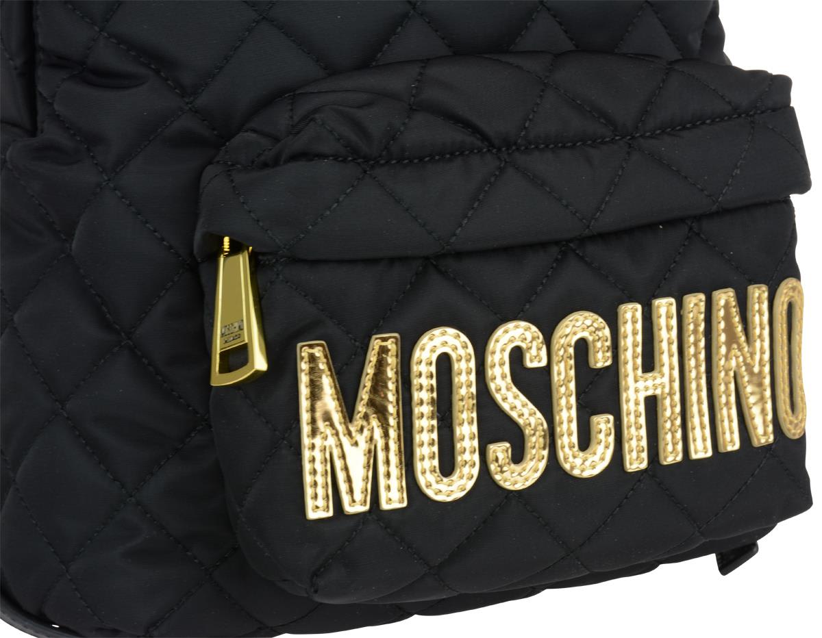 Shop Moschino Logo Backpack In Nero