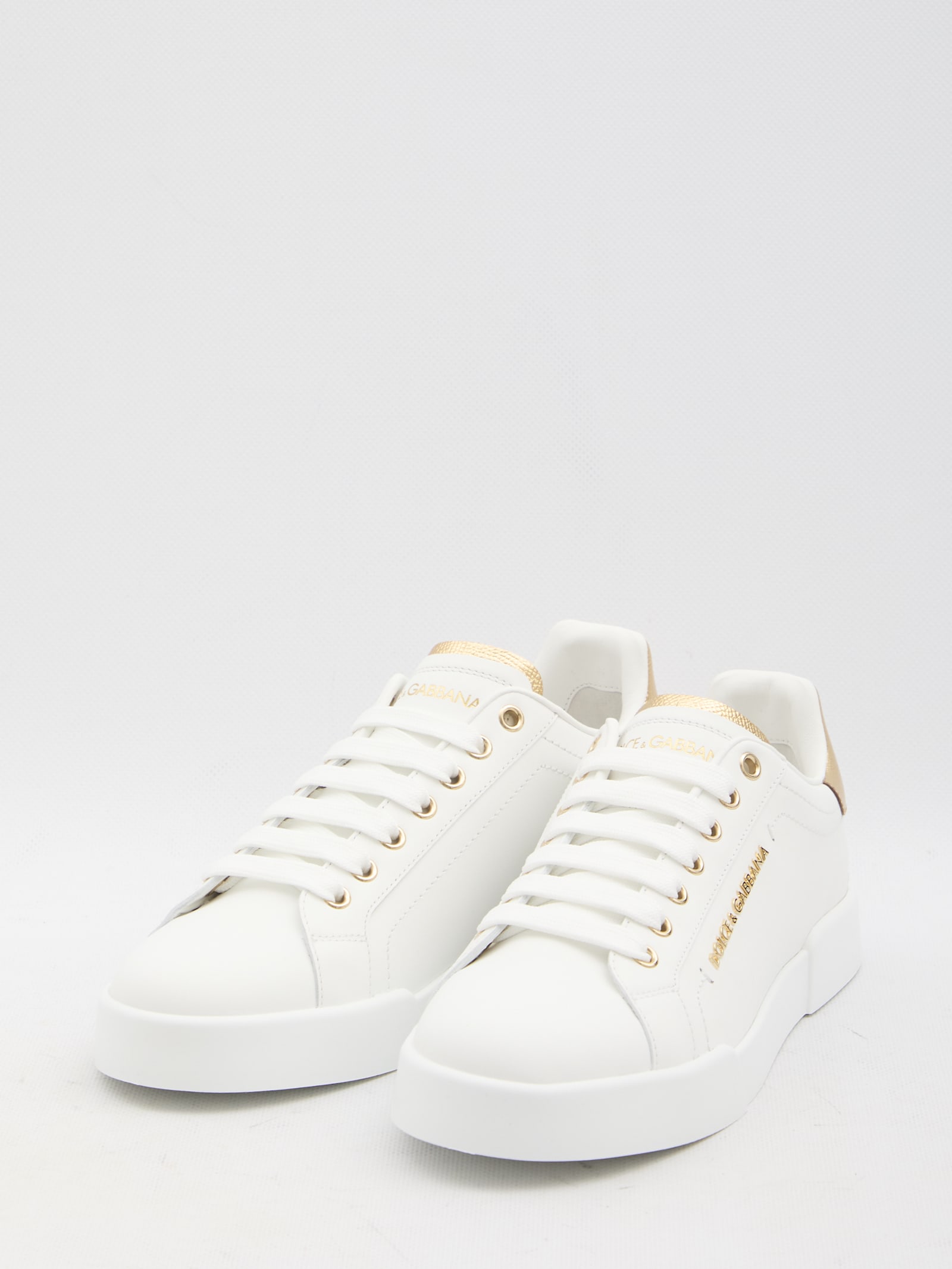 Shop Dolce & Gabbana Portofino Sneakers In White