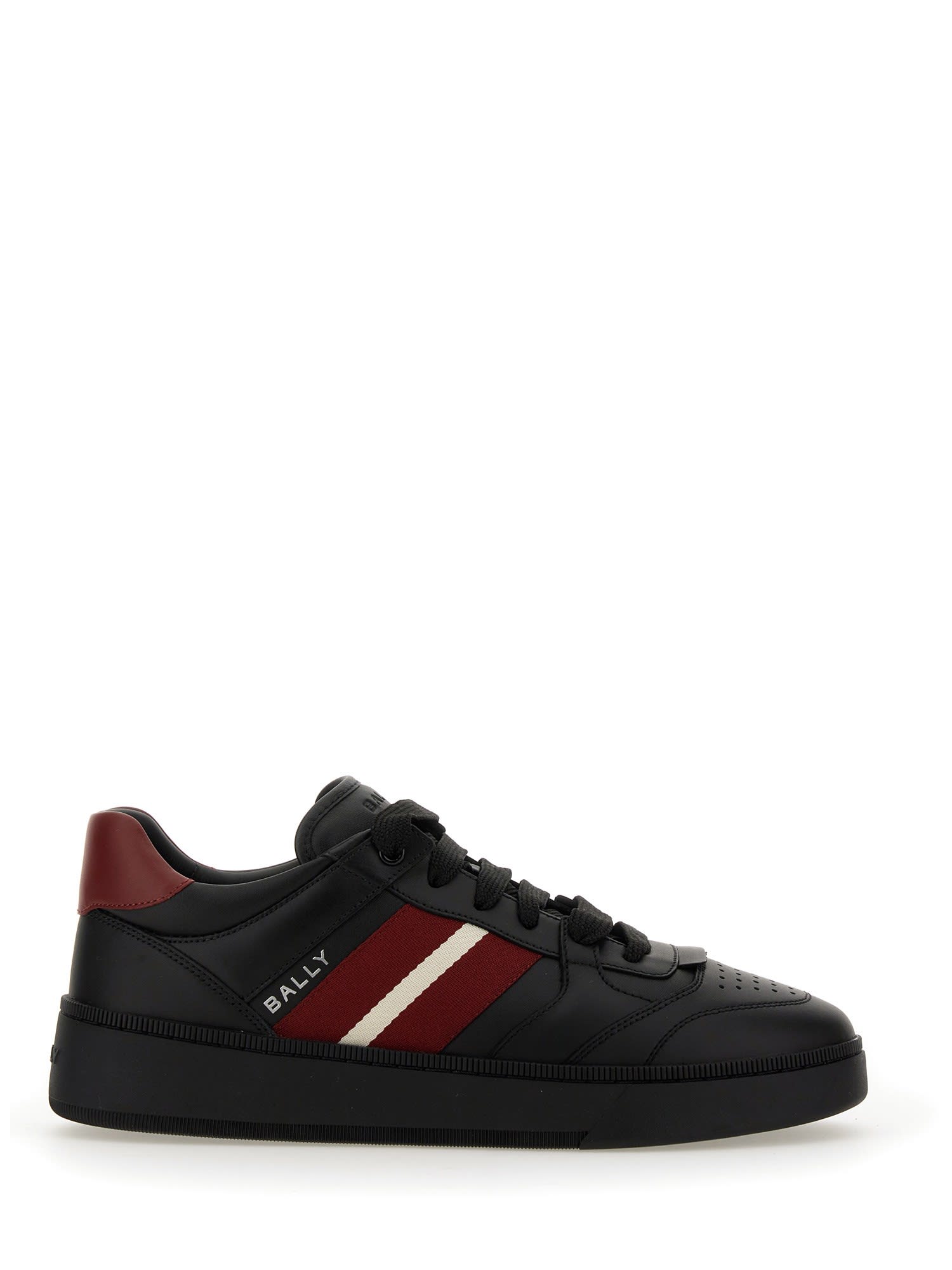 Shop Bally Sneaker Rebby In Black/red