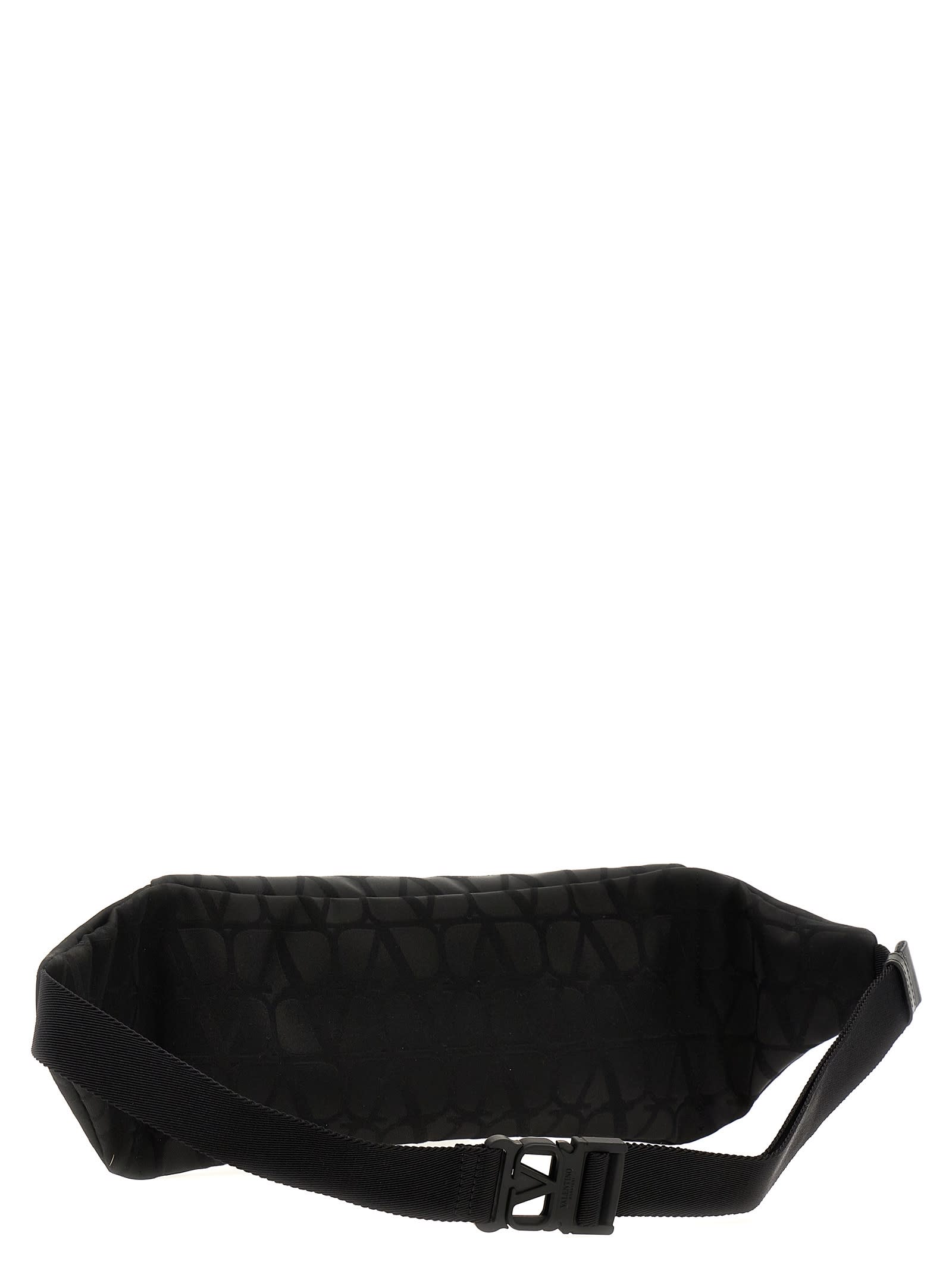 Shop Valentino Garavani Black Iconographe Belt Bag