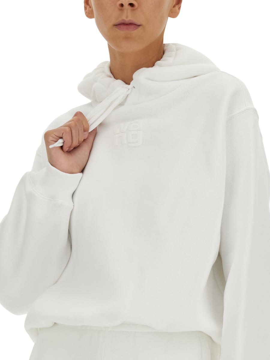Shop Alexander Wang T Essential Sweatshirt In White