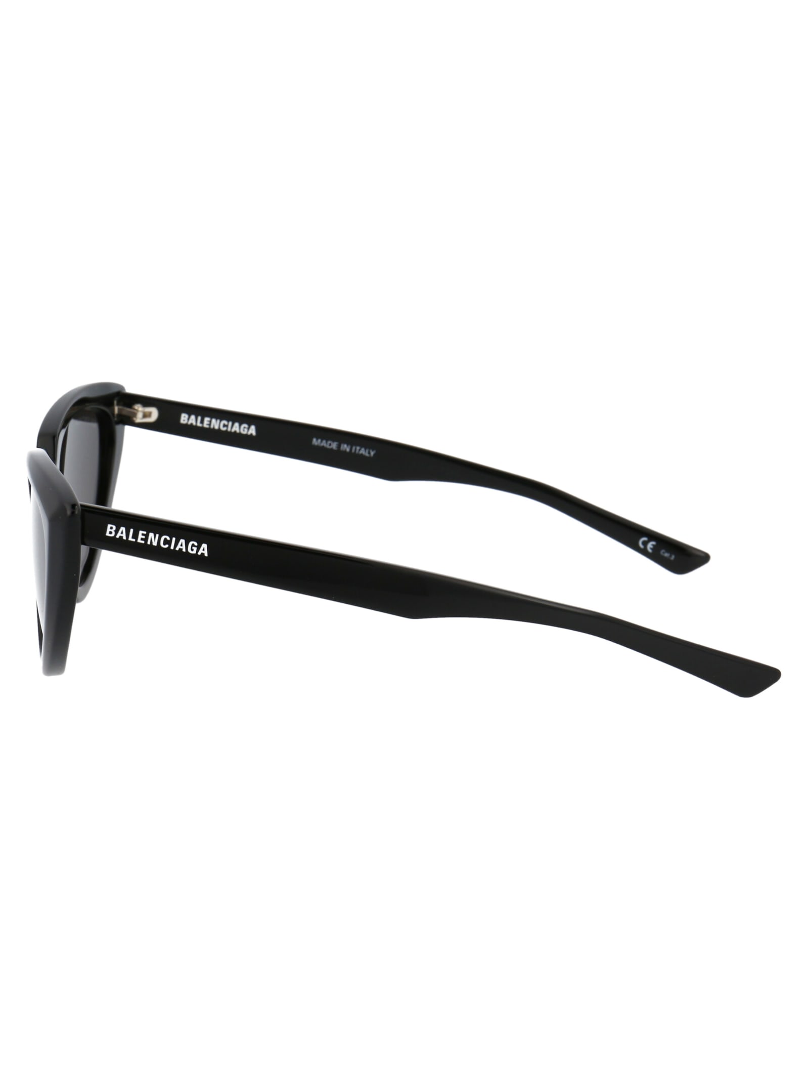 Shop Balenciaga Bb0182s Sunglasses In 001 Black Black Grey