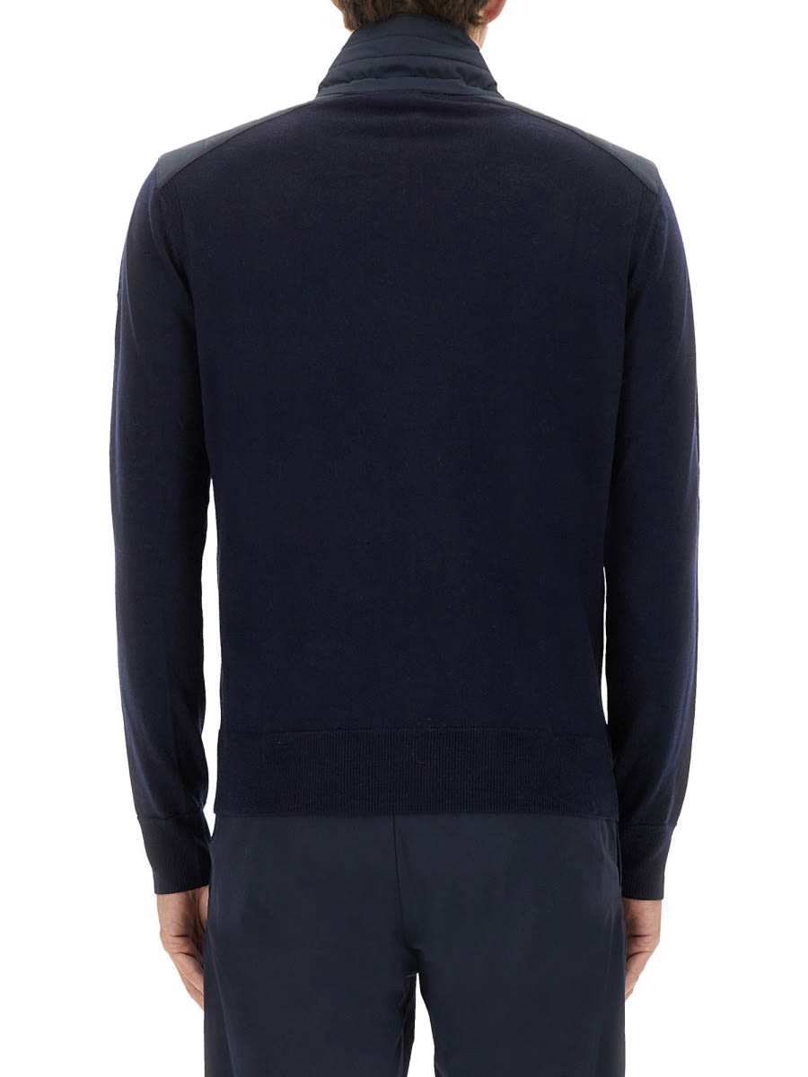 Belstaff Kelby Padded-detail Cardigan In Blue