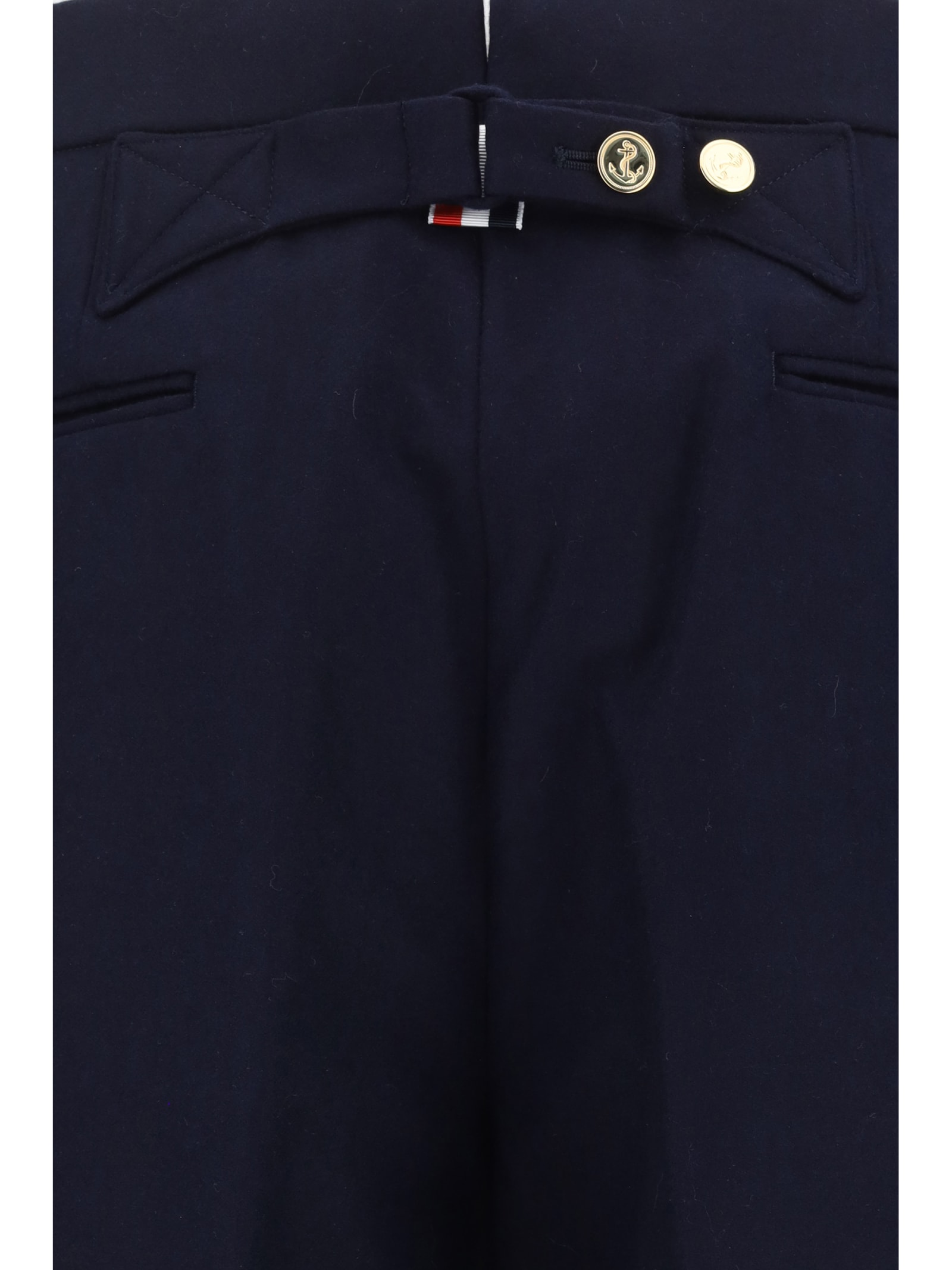 Shop Thom Browne Pants In Navy