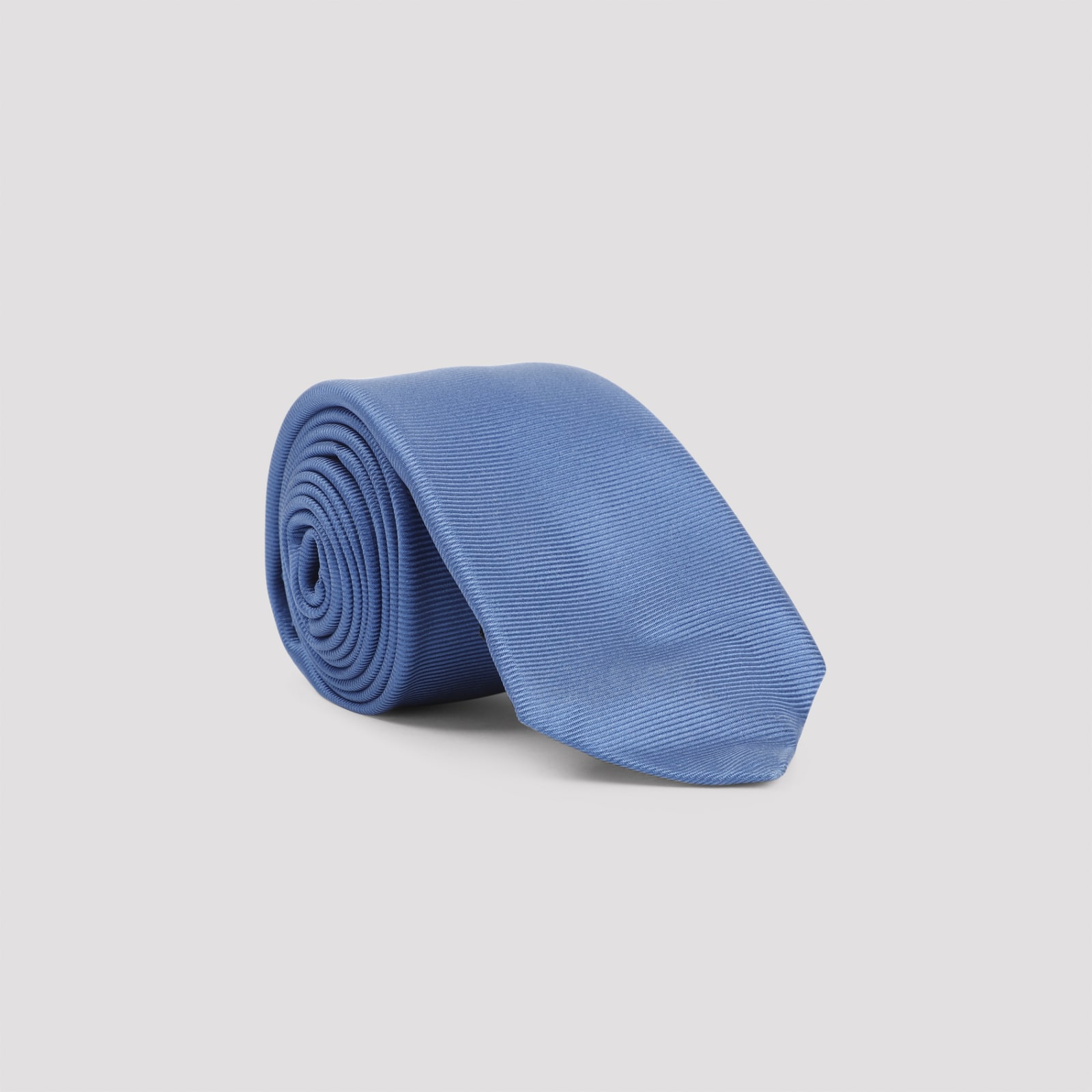 Shop Kiton Silk Tie In Bluette