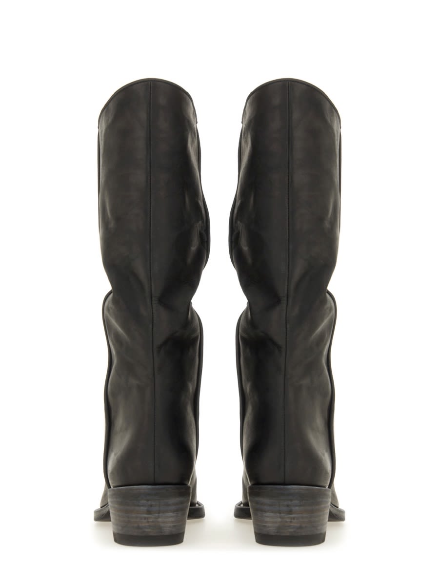 Khaite Clive 35 Leather Mid-calf Boots In Black