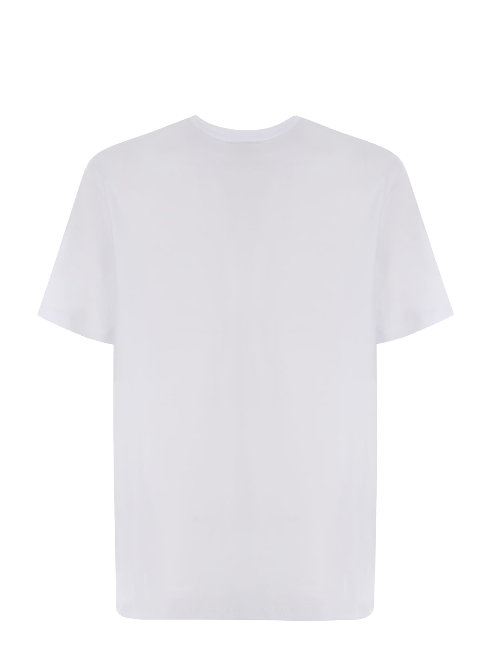 Shop Msgm T-shirt  Camo Made Of Cotton In White