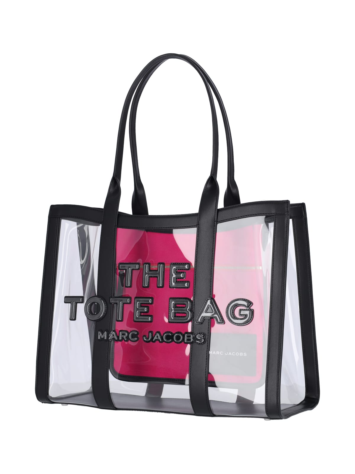 Shop Marc Jacobs Large Transparent Tote Bag In Black