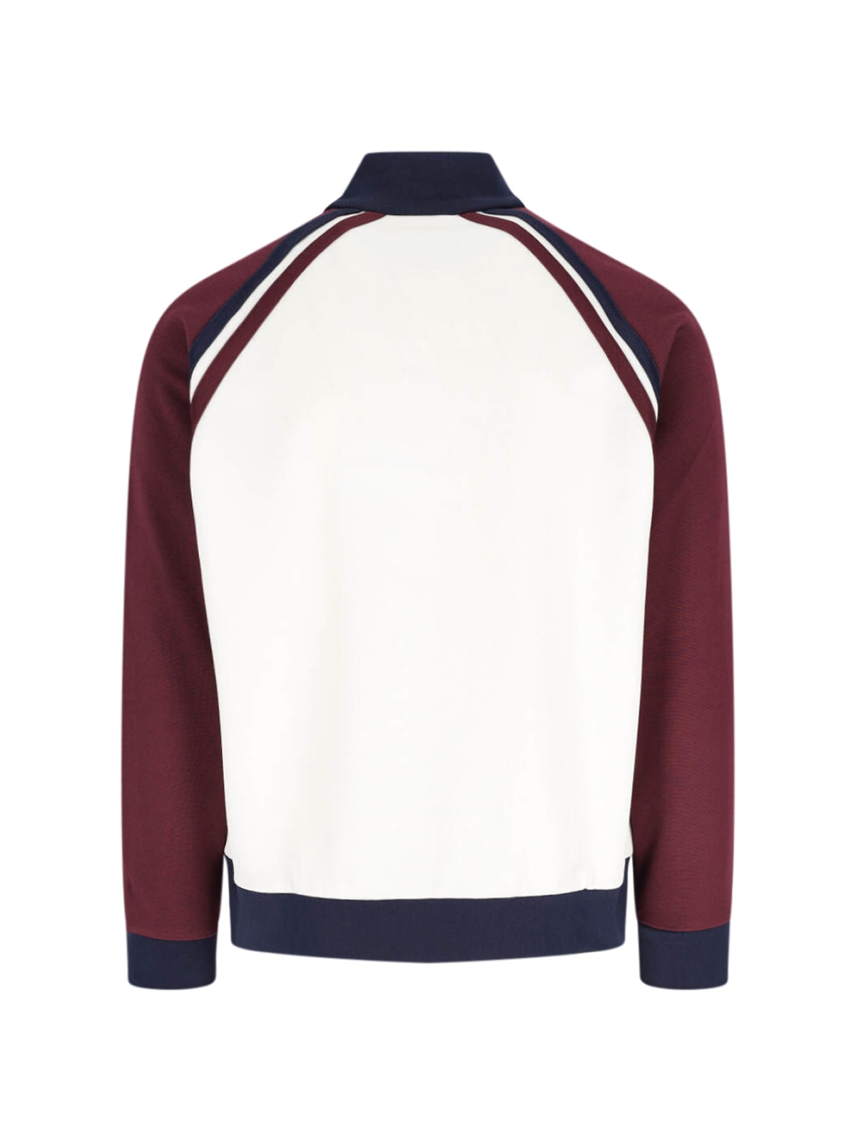 Sergio Tacchini Striped Zip Sweatshirt In White