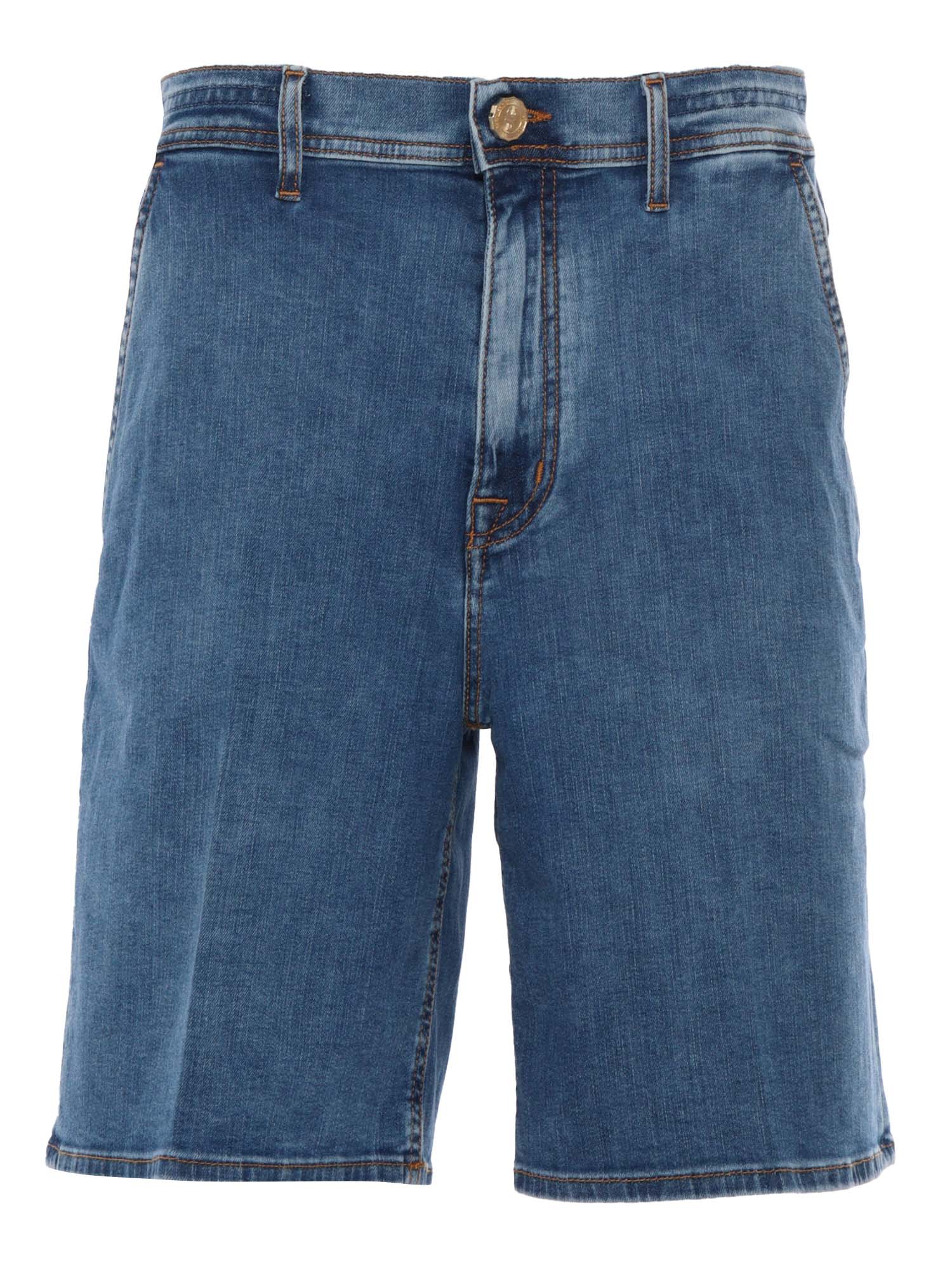 Shop Jacob Cohen Denim Bermuda Shorts In Blue