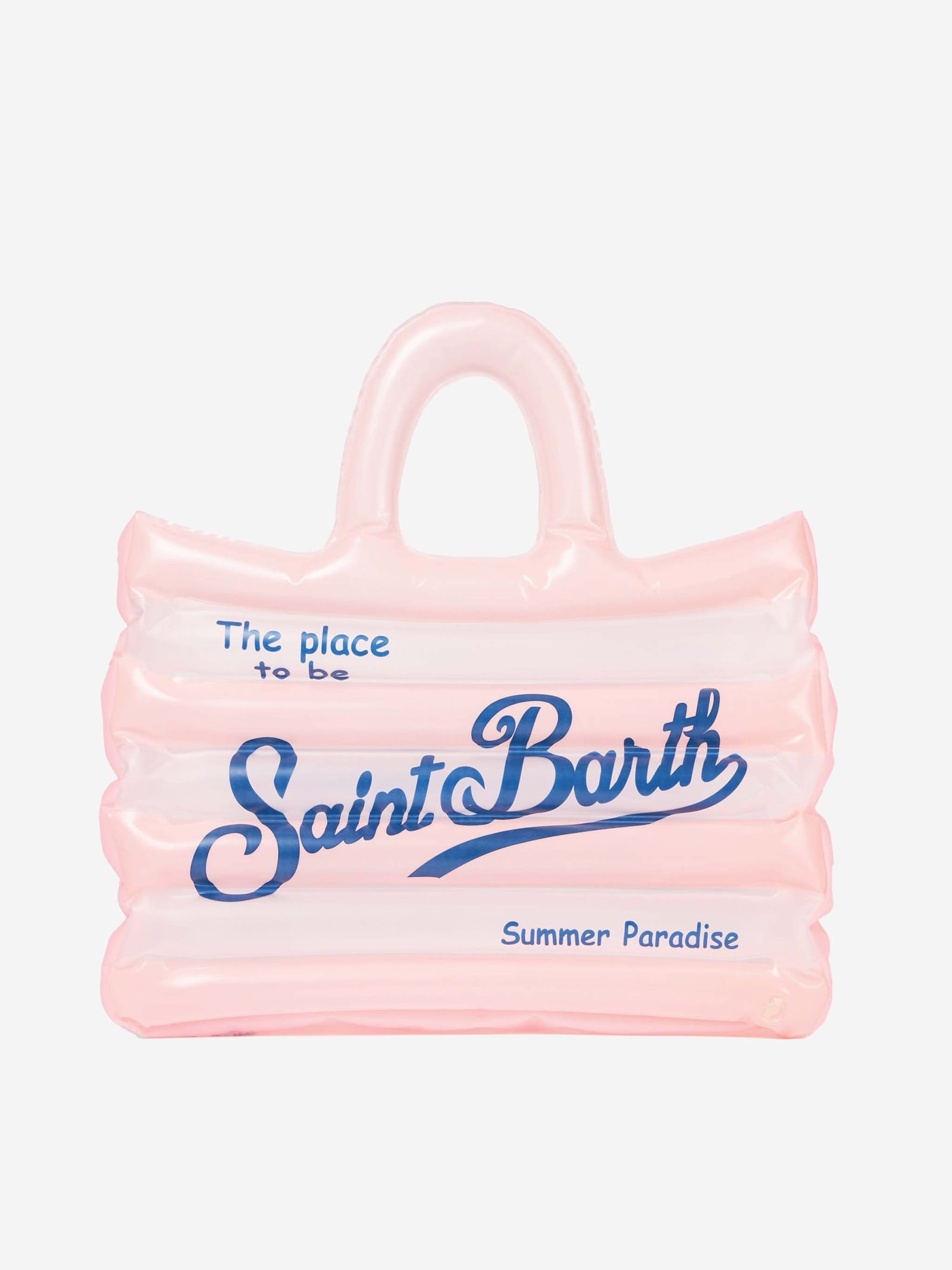 Mc2 Saint Barth Vanity White And Pink Inflatable Shoulder Bag