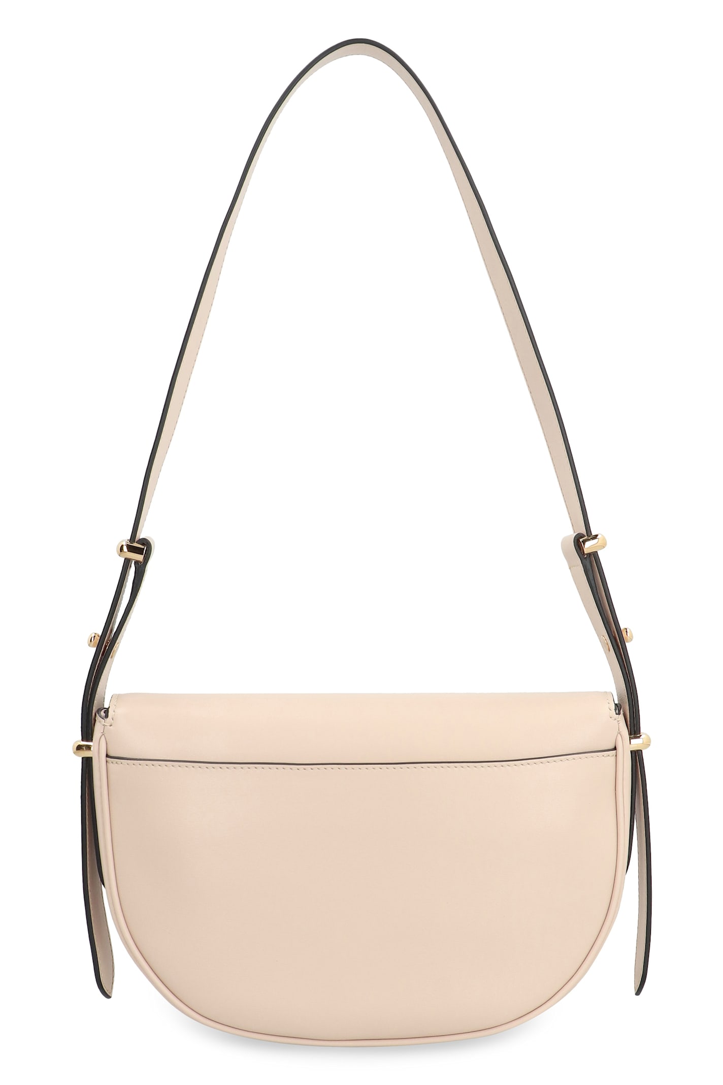 Shop Prada Arqué Leather Shoulder Bag In Skin