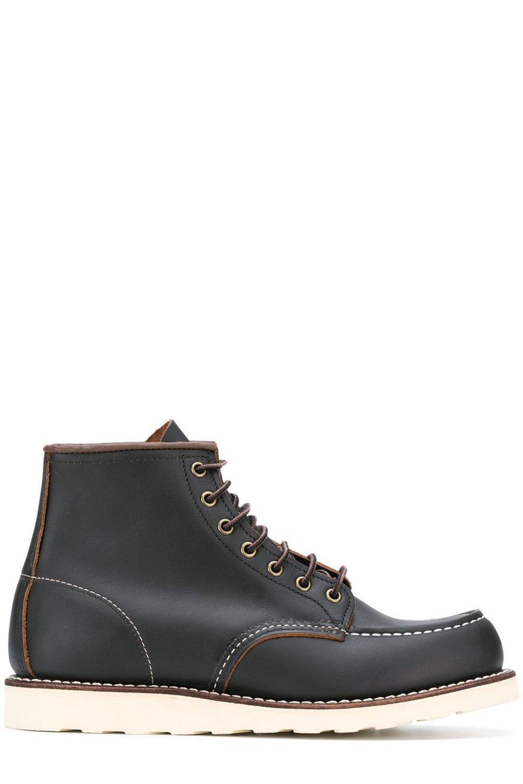 Shop Red Wing Moc Lace-up Boots In Black