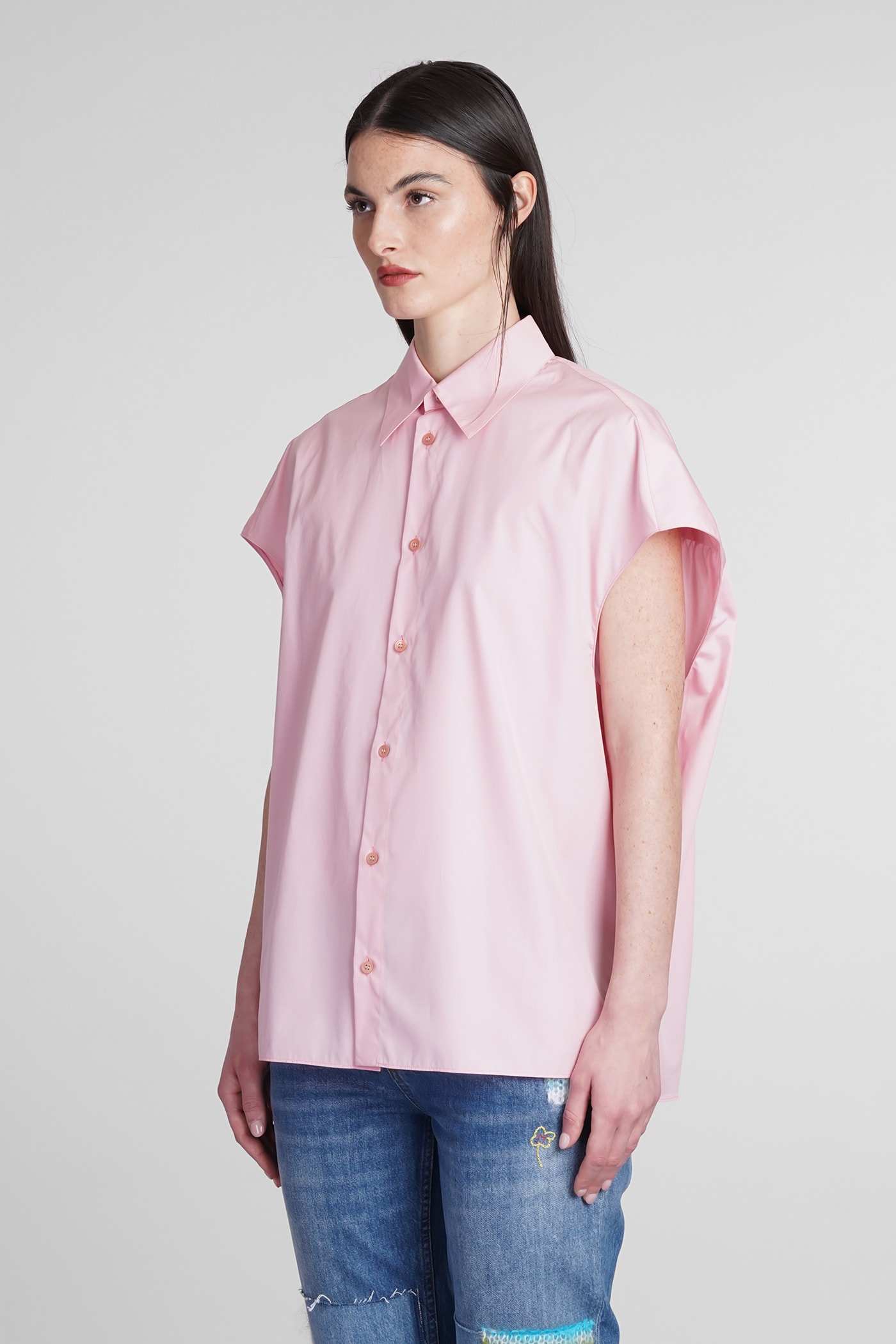 Shop Marni Shirt In Rose-pink Cotton