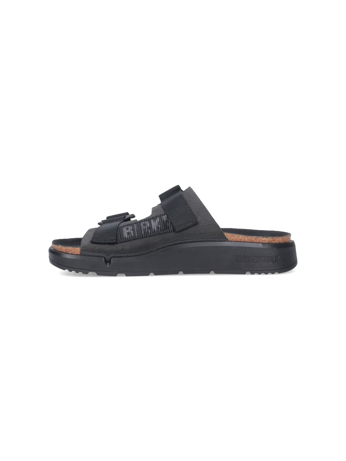 Birkenstock Heeled Sandals With Flat Sole And Open Toe In Black
