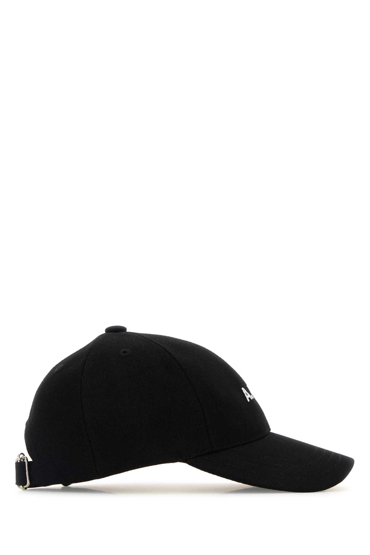 Apc A.p.c. Black Stretch Cotton Charlie Baseball Cap In Black