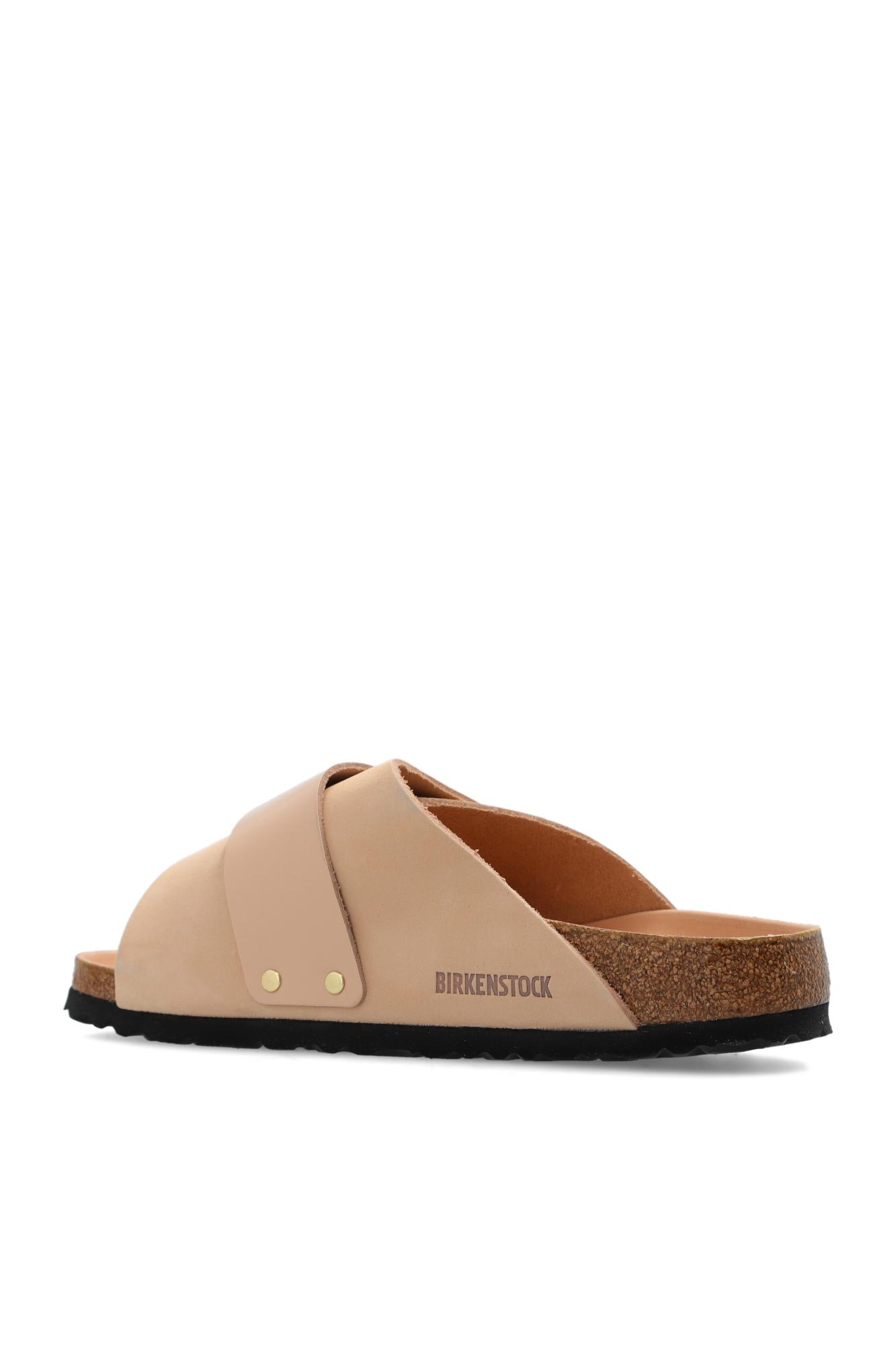 Shop Birkenstock Kyoto Slides In Beige