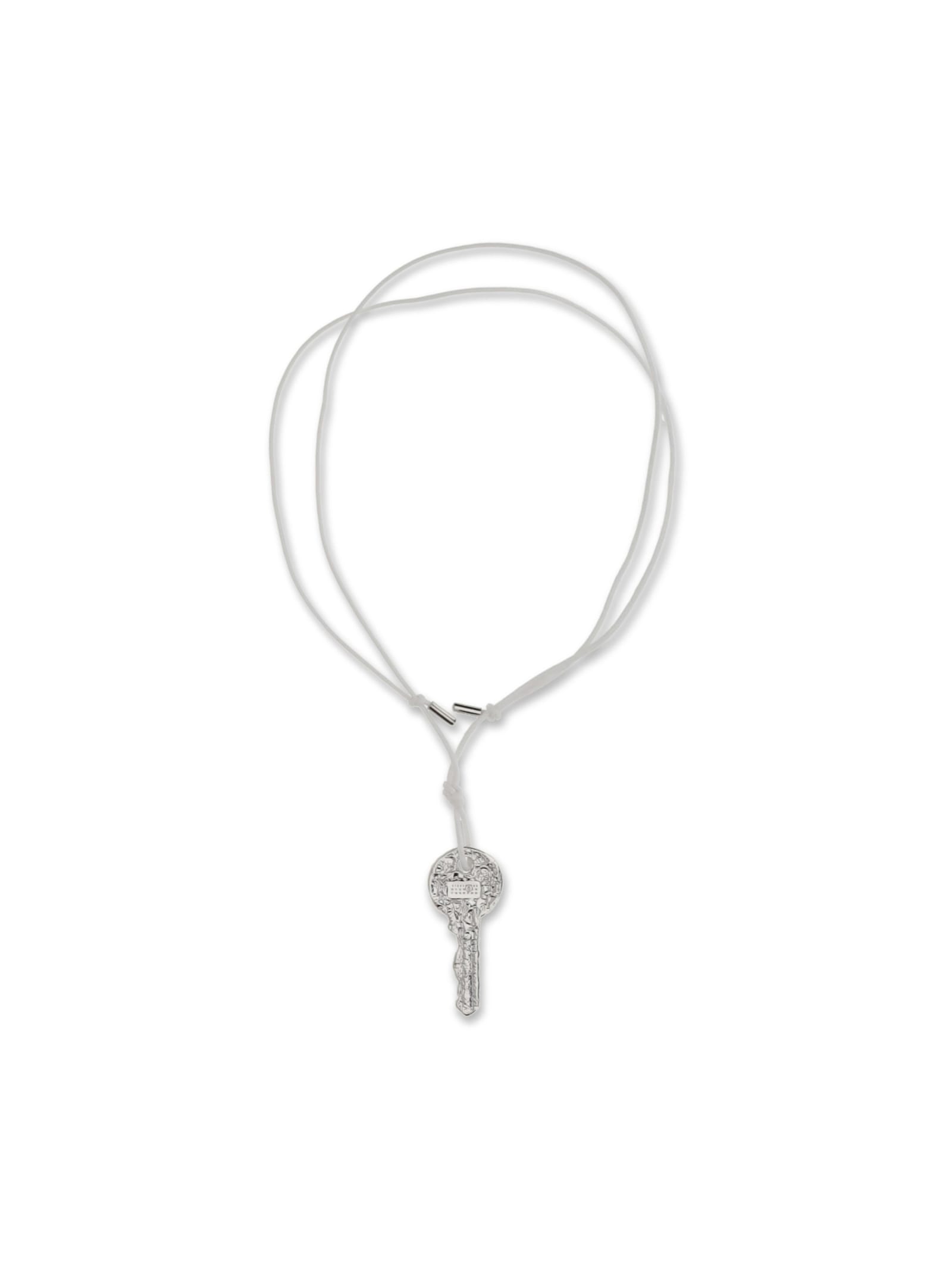 Mm6 Maison Margiela Key Pendant Necklace In Silver