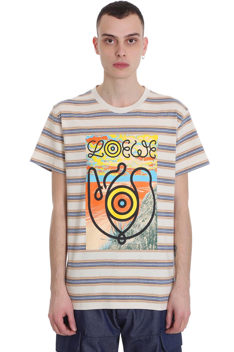 LOEWE T-SHIRT IN BEIGE COTTON,11291086