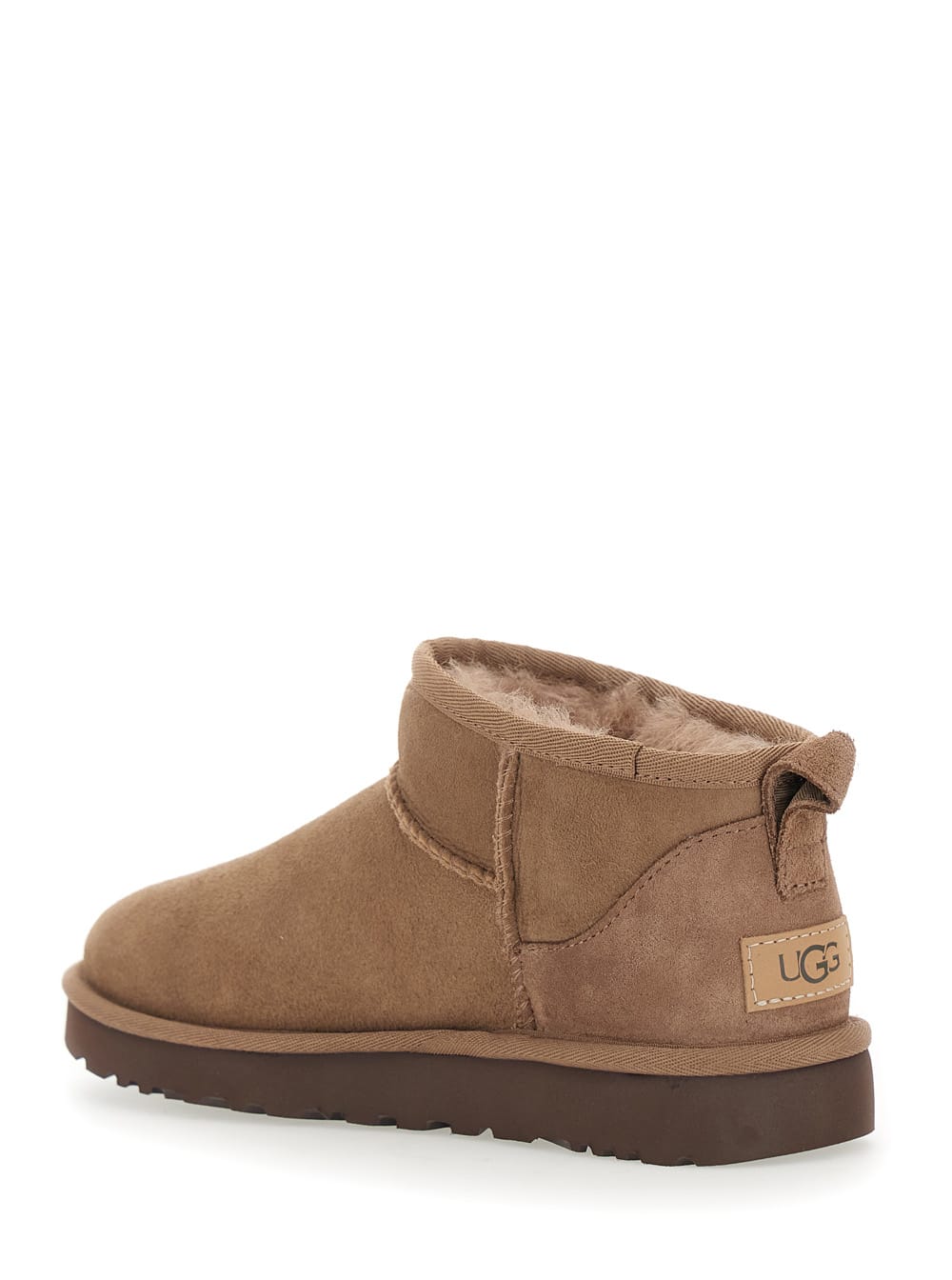 Ugg Classic Ultra Mini Suede Ankle Boots In Brown