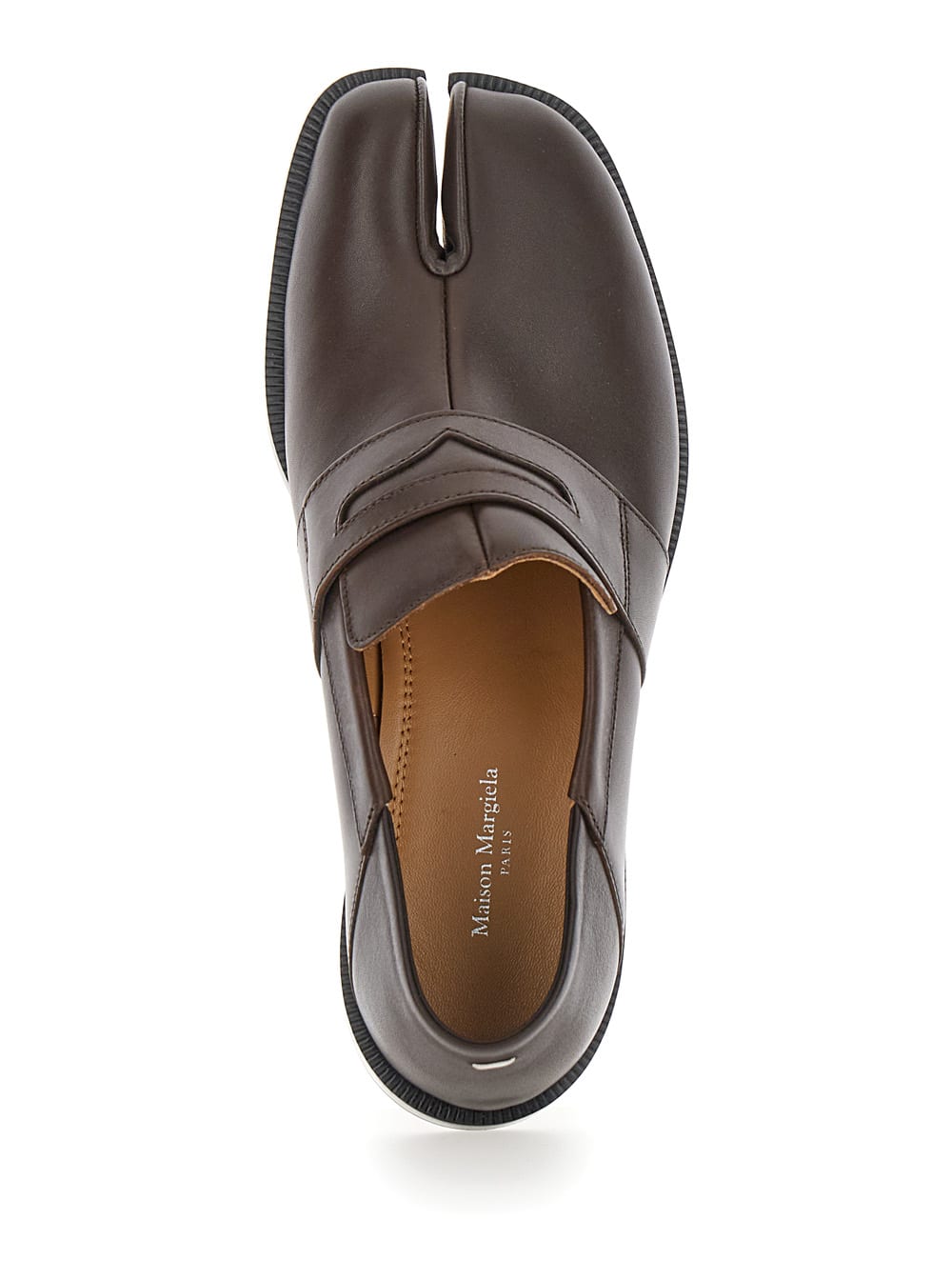 Shop Maison Margiela Tabi Loafer In Leather Woman In Brown