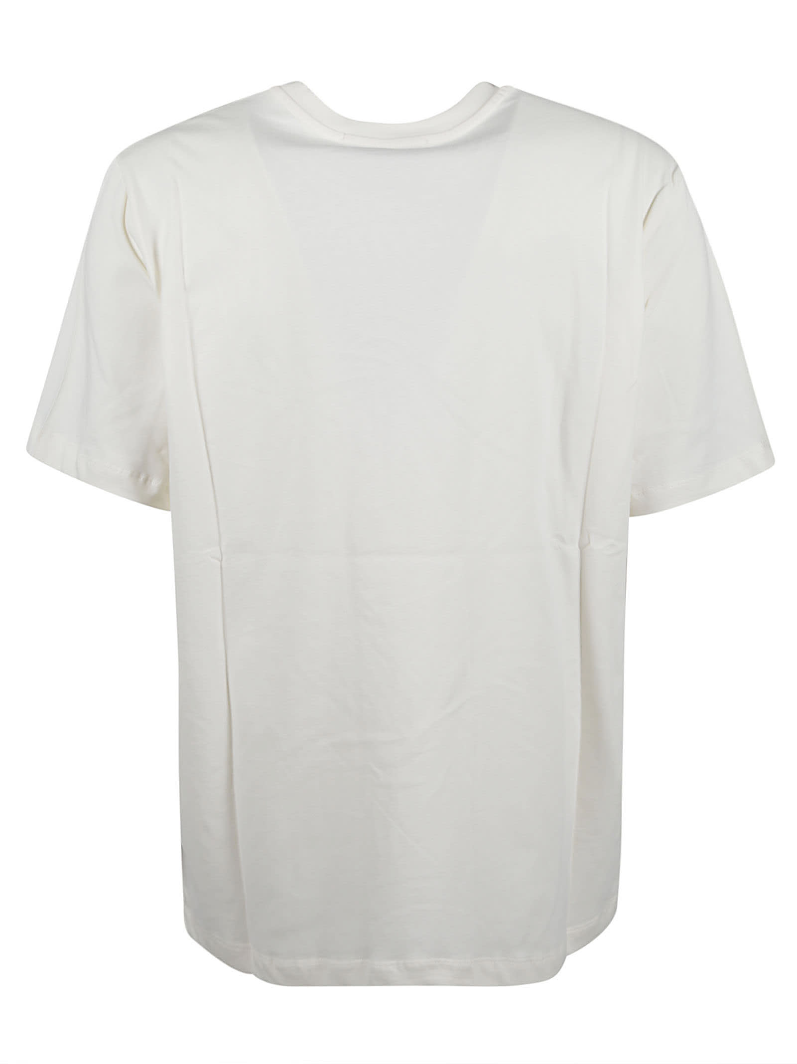 Msgm Small Chest Logo T-shirt In Neutral