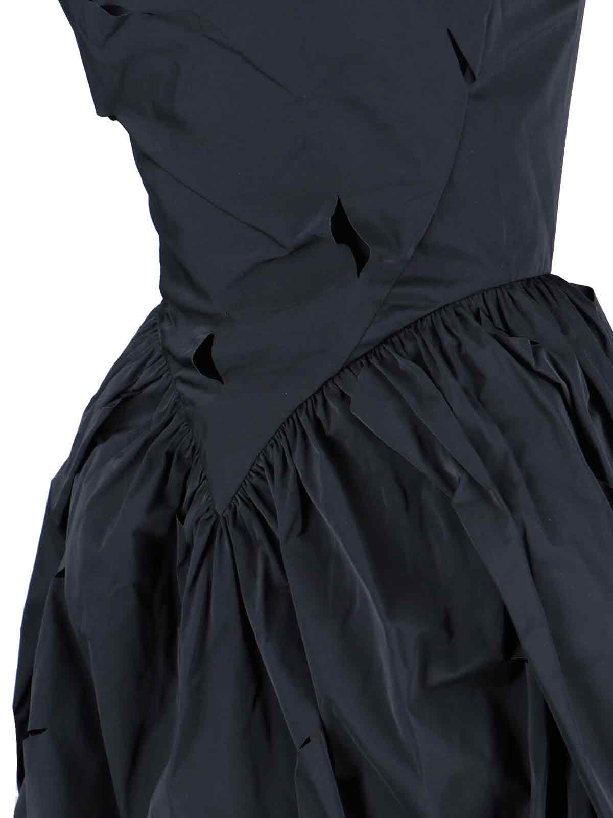 Vivienne Westwood Sleeveless Ruched Dress Cut-out Accents In Black