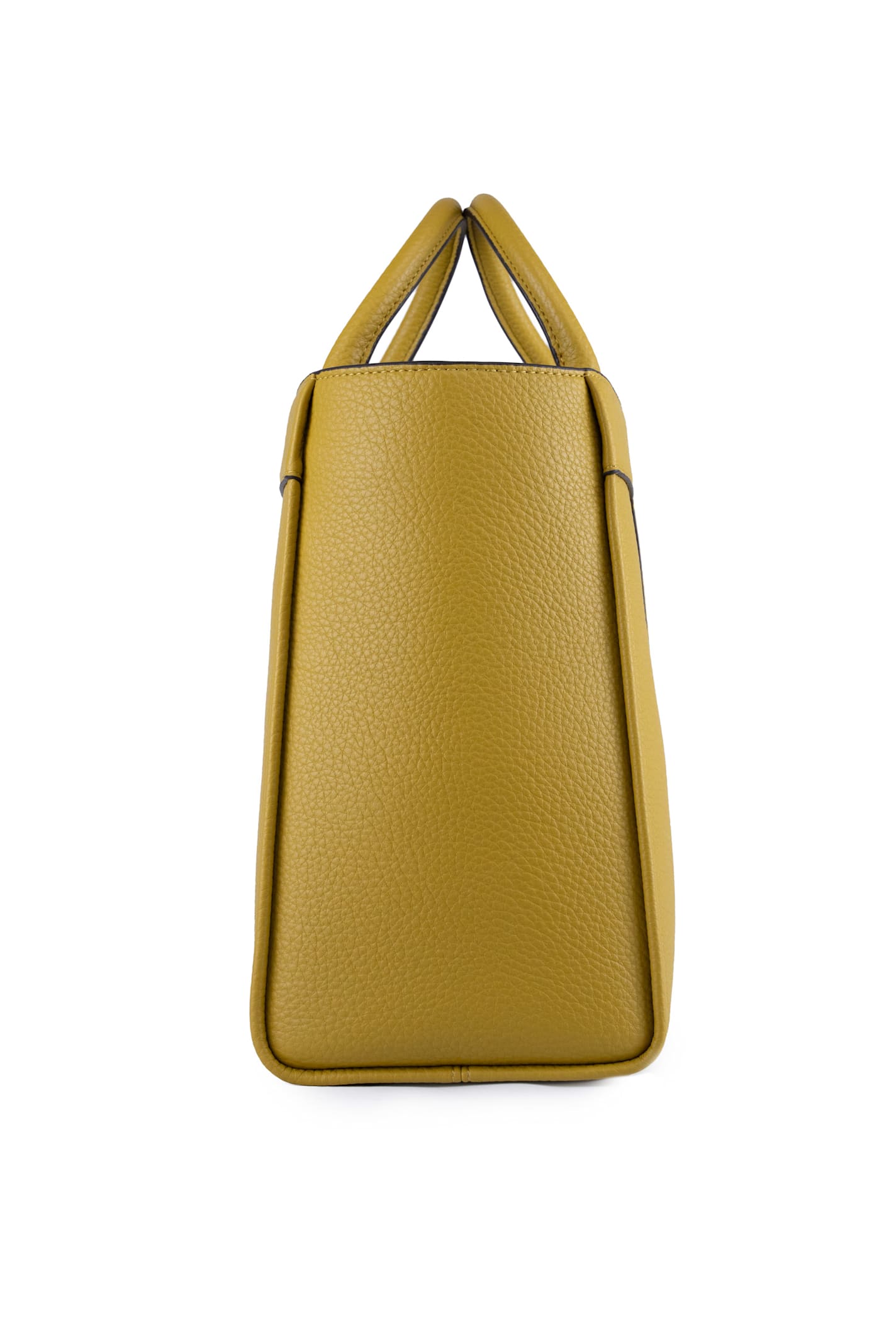 Elisabetta Franchi Medium Leather Effect Handbag In Curry