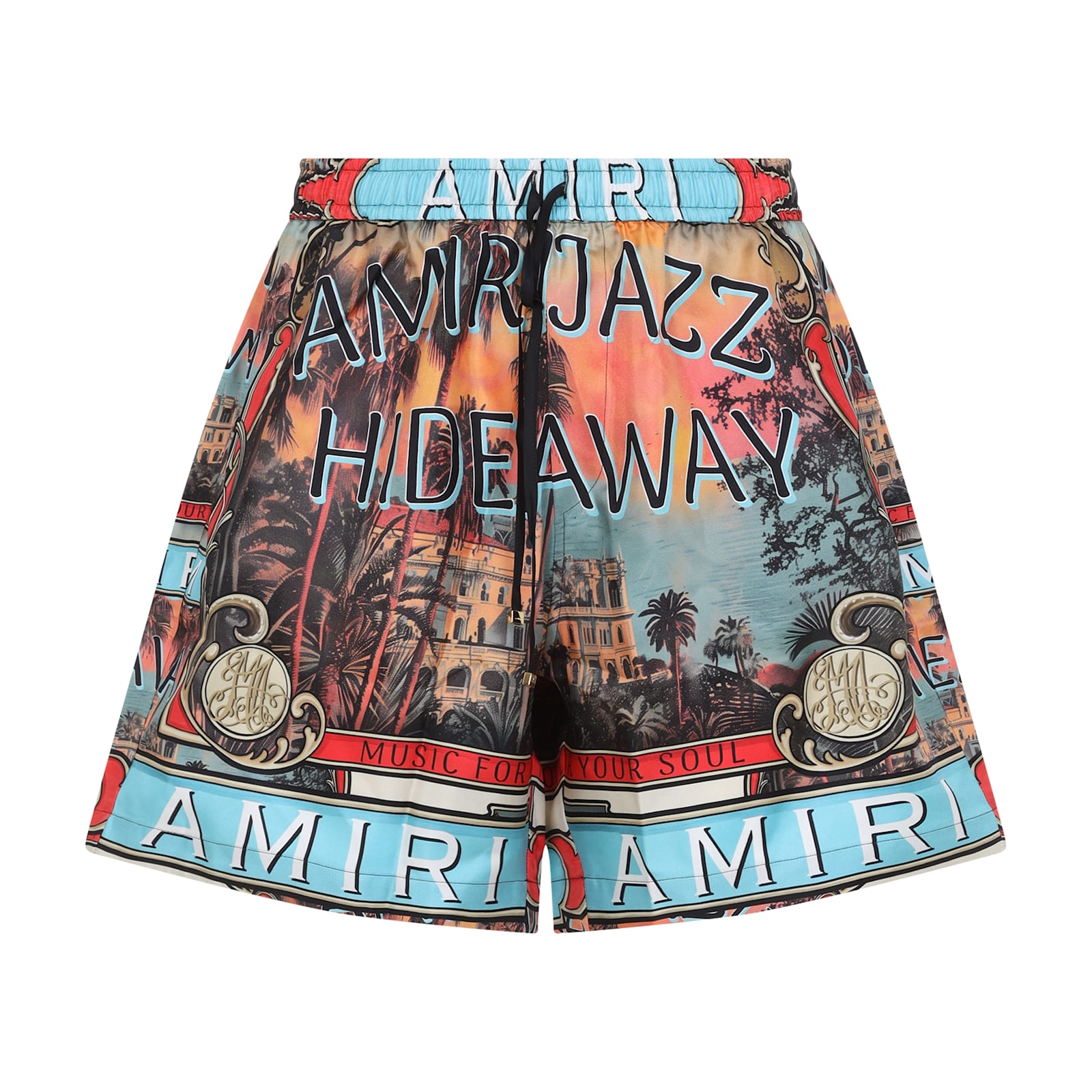 Amiri Jazz Hideaway Bermuda And Short Multicolor In Multi