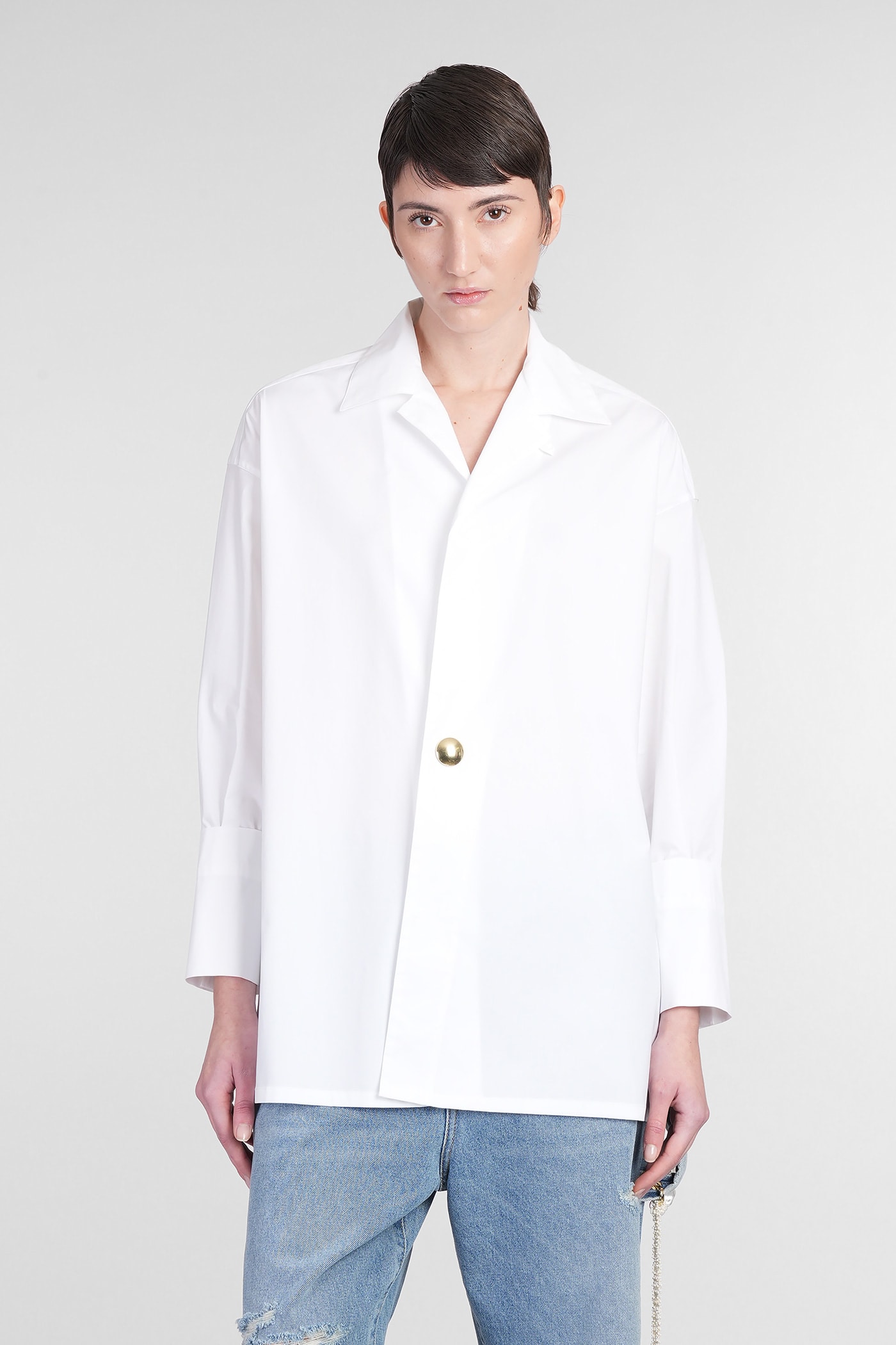 Jodie Shirt In White Cotton