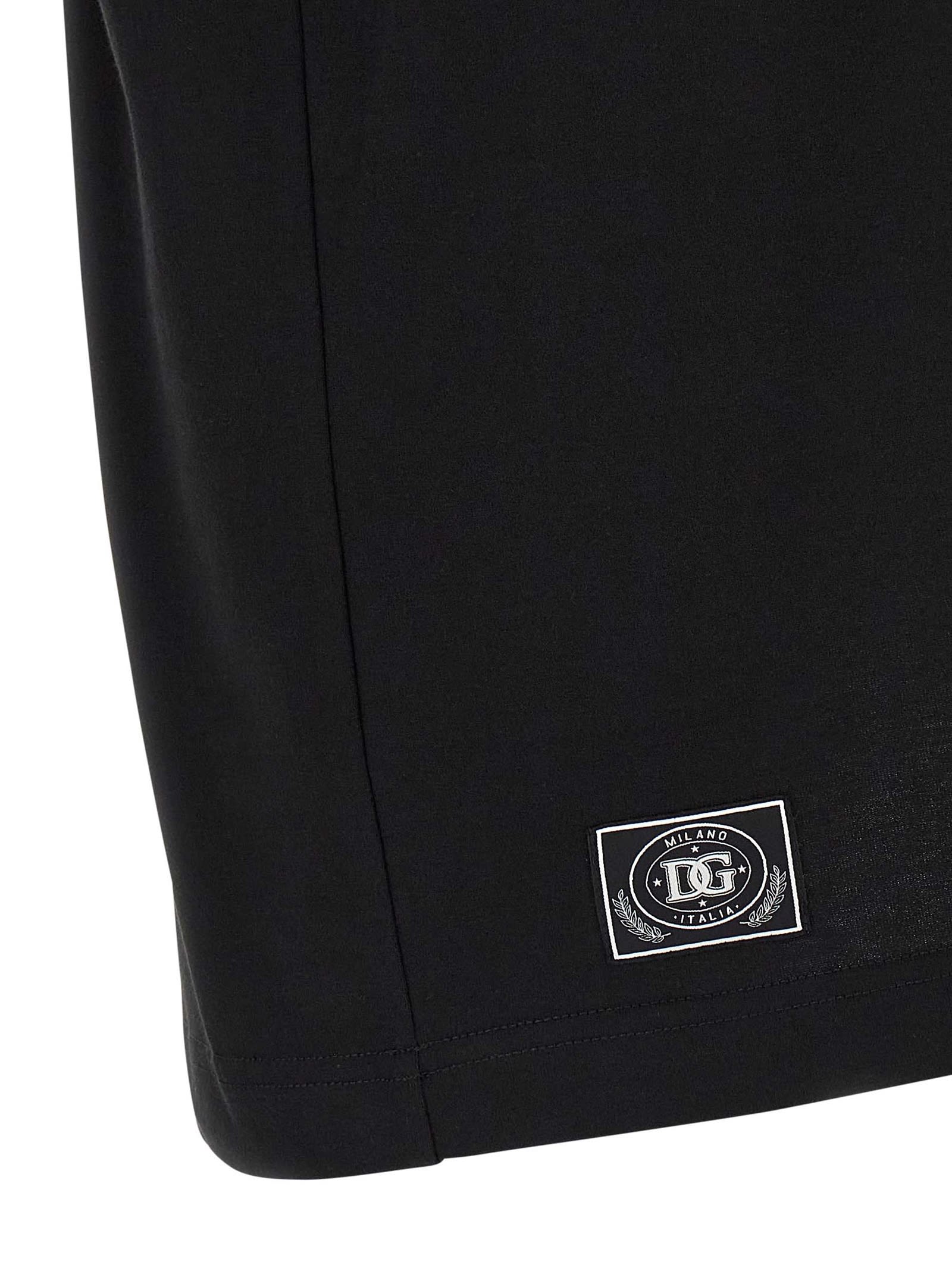 Dolce & Gabbana Men Short Sleeve T-shirt With Logo In Black