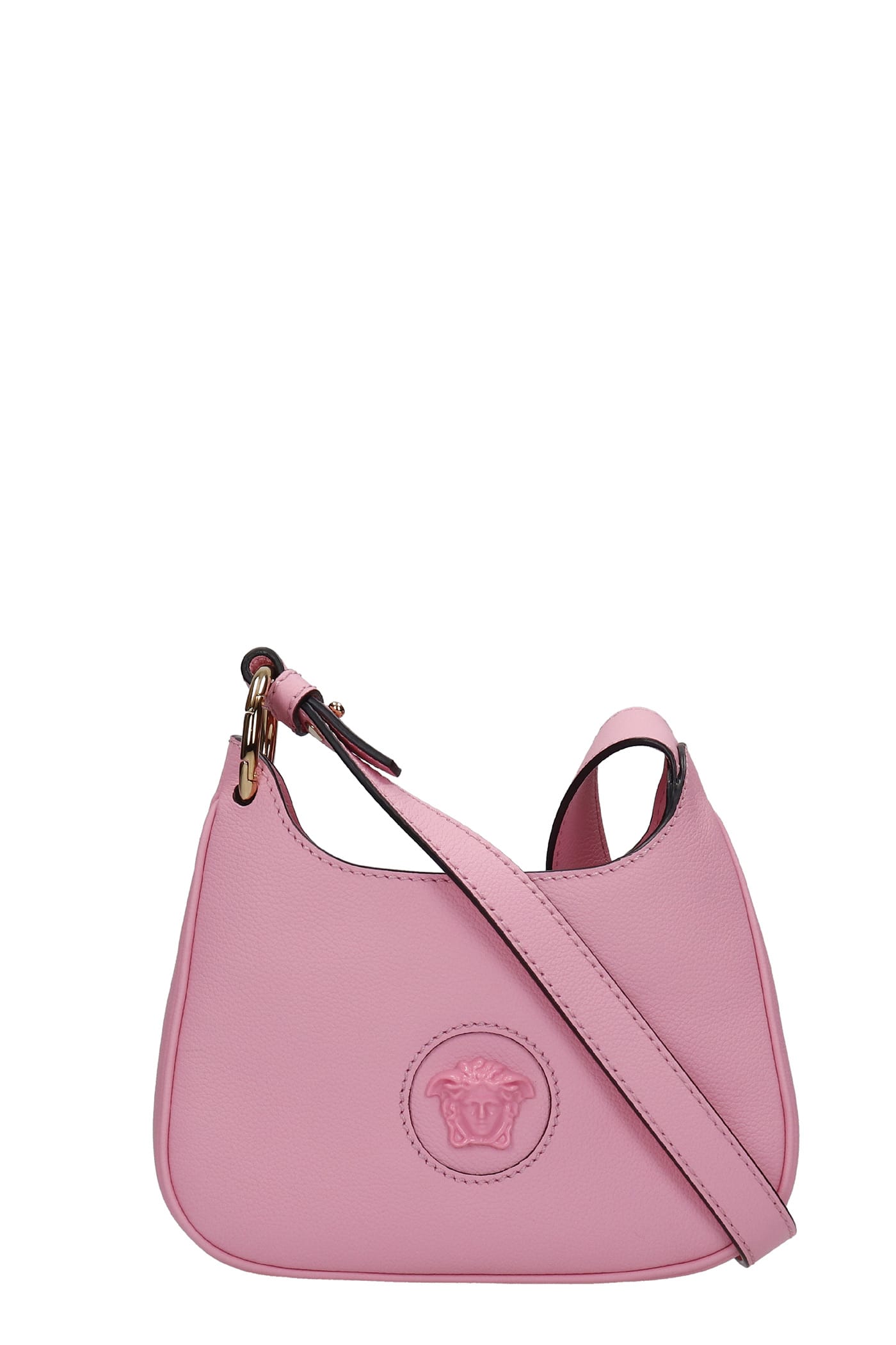 Versace Shoulder Bag In Rose-pink Leather