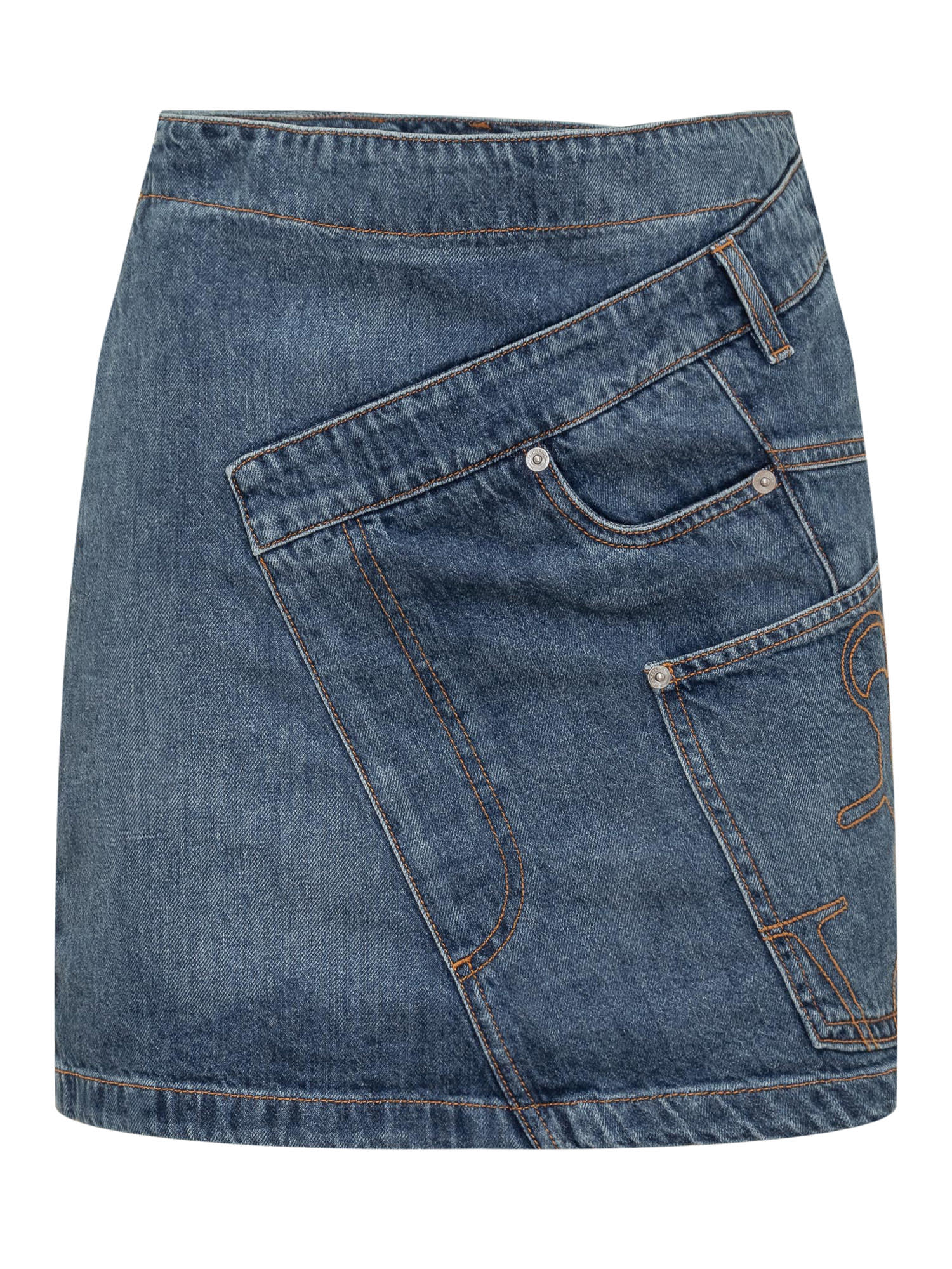 Shop Jw Anderson Twistwd Mini Skirt In Light Blue