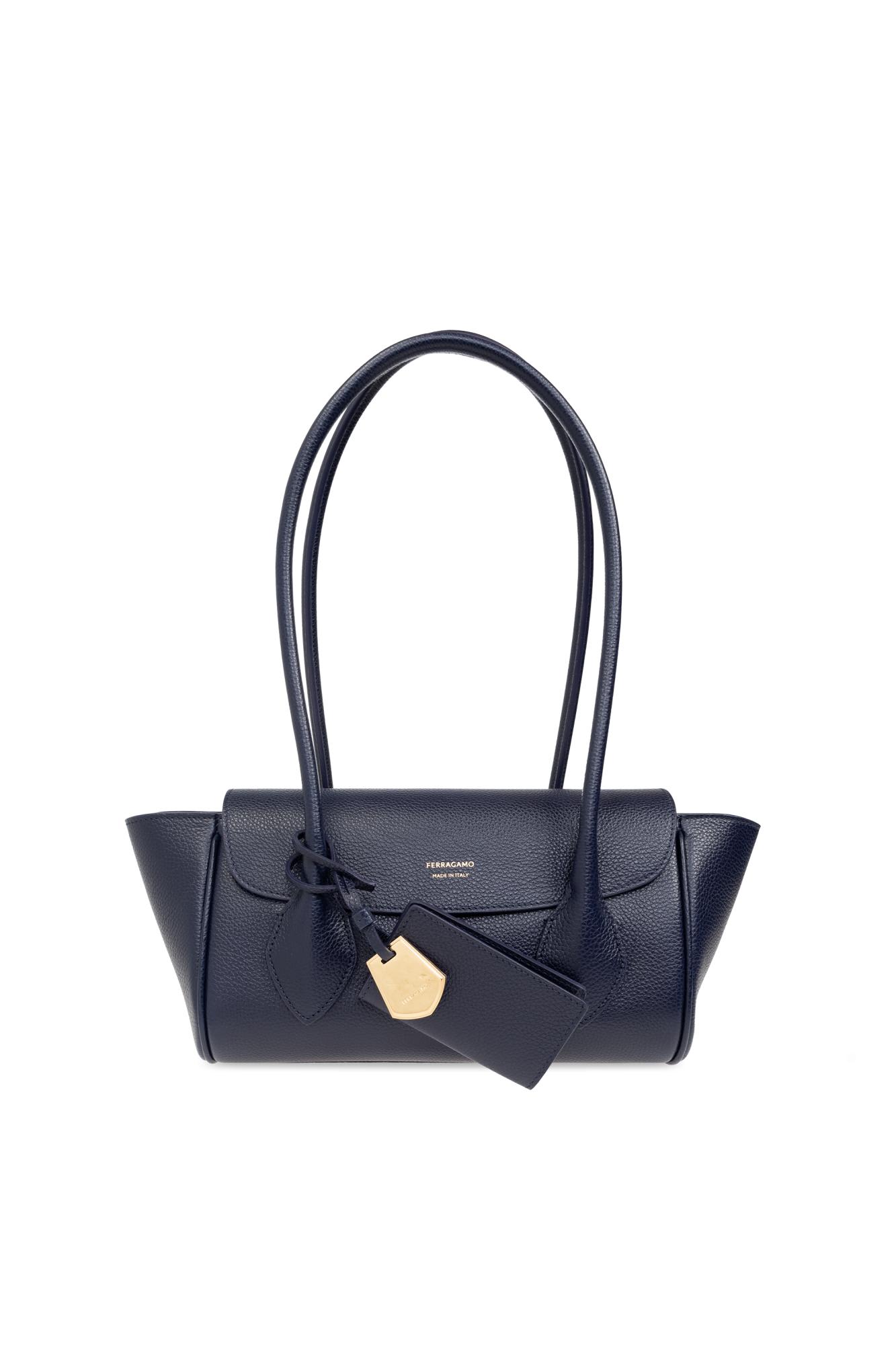 Shop Ferragamo Firenze Shoulder Bag In Blue