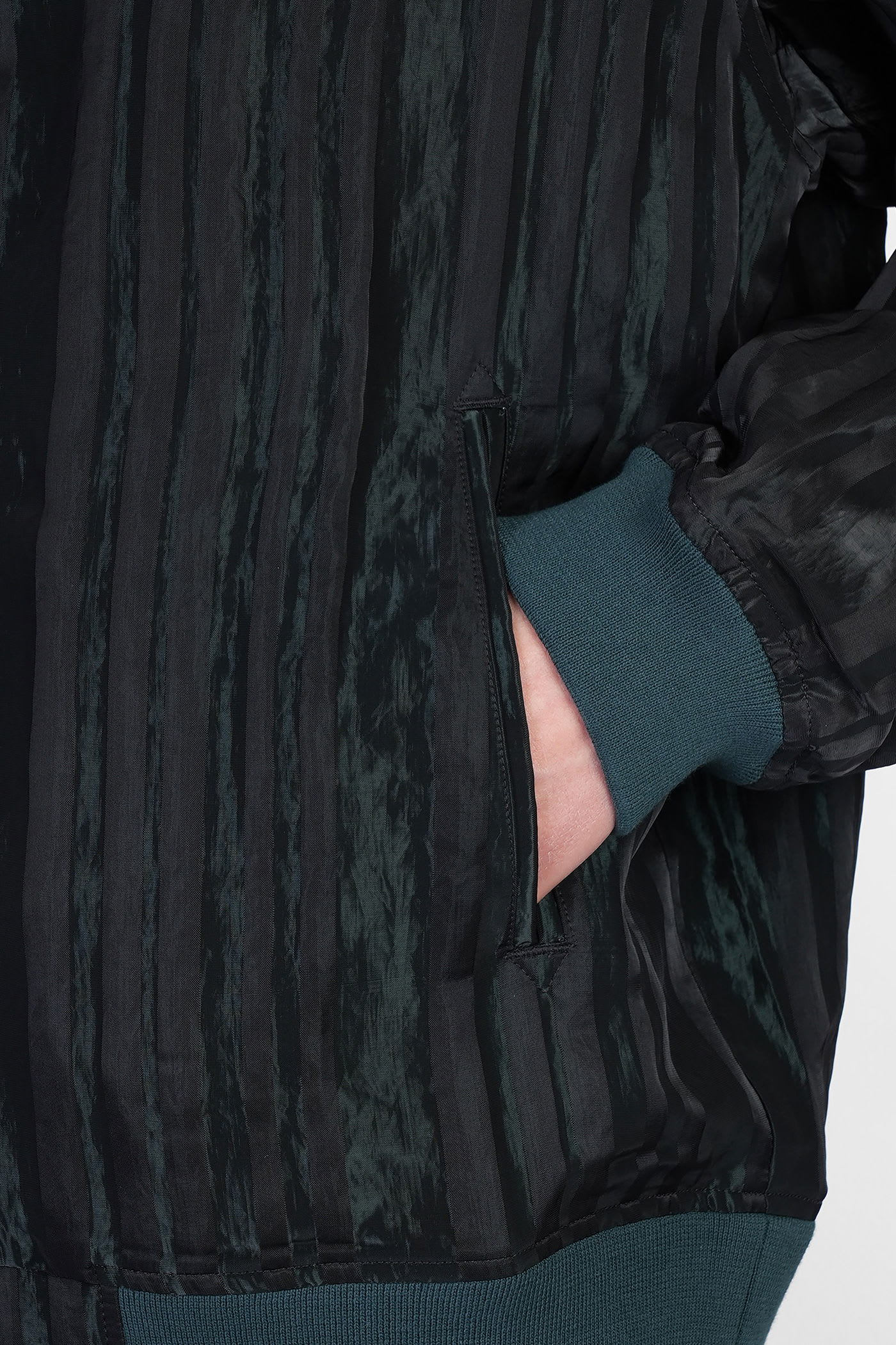 Needles Bomber Jacket In Green Rayon In Green