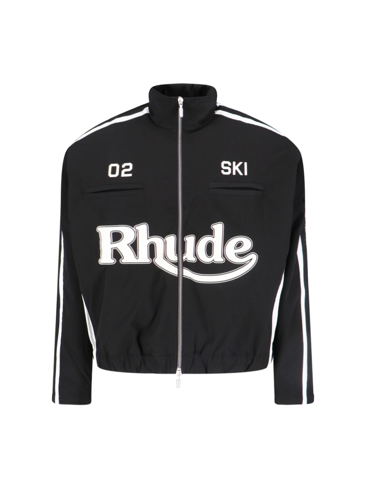 Shop Rhude Ski Track Jacket In Black