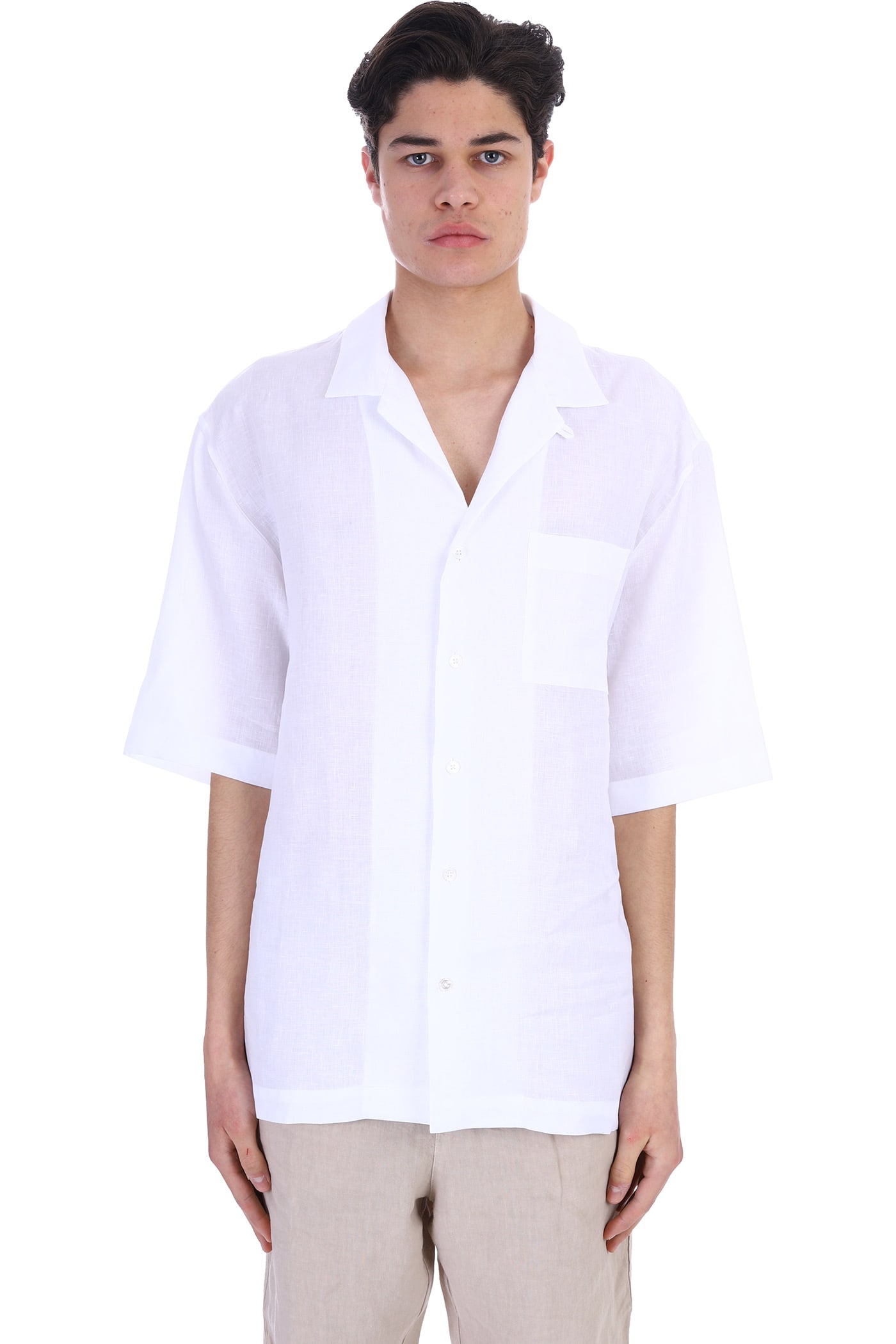 PT01 Shirt In White Linen