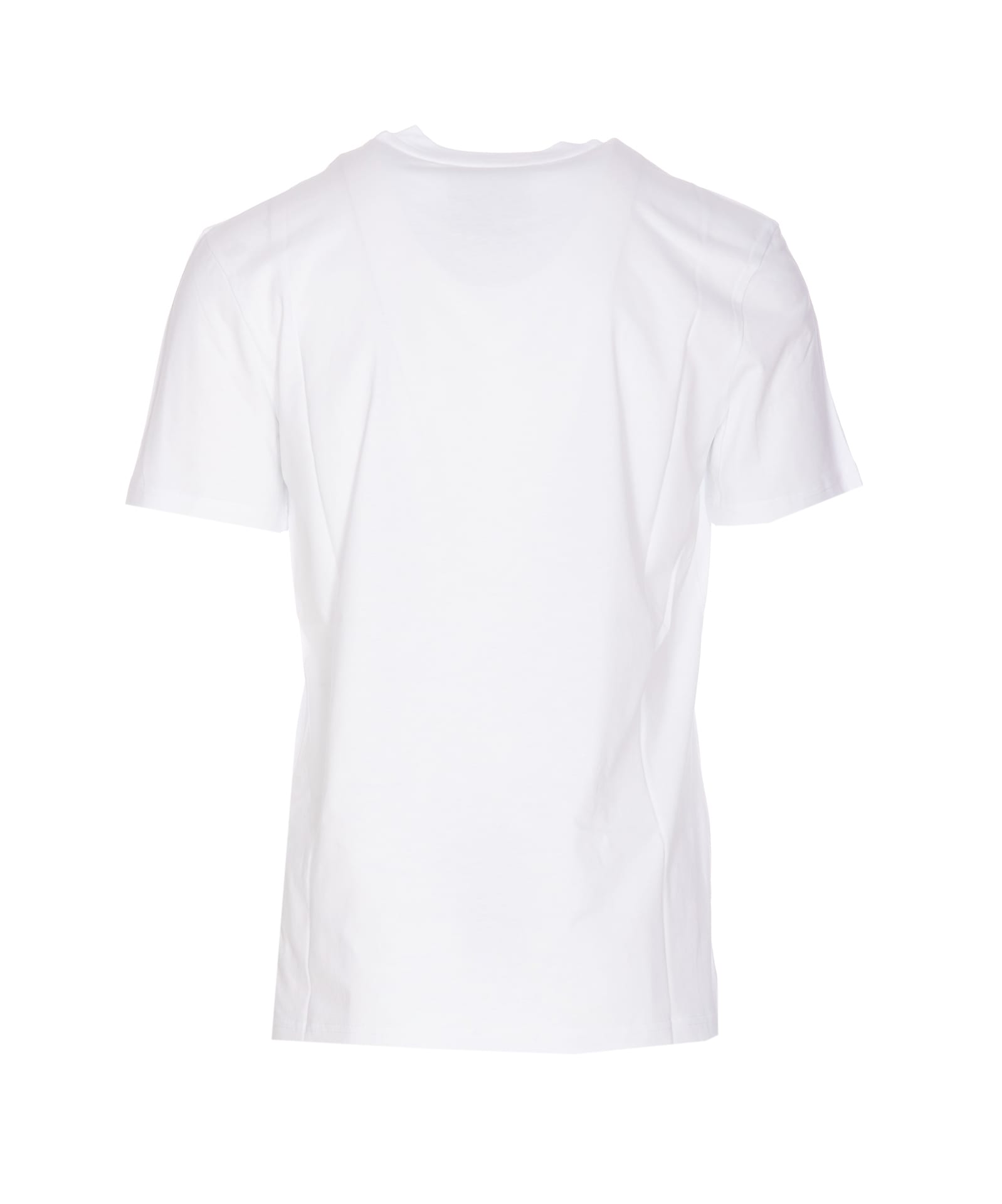 Moschino T-shirt With Round Neck And Short Sleeves In White