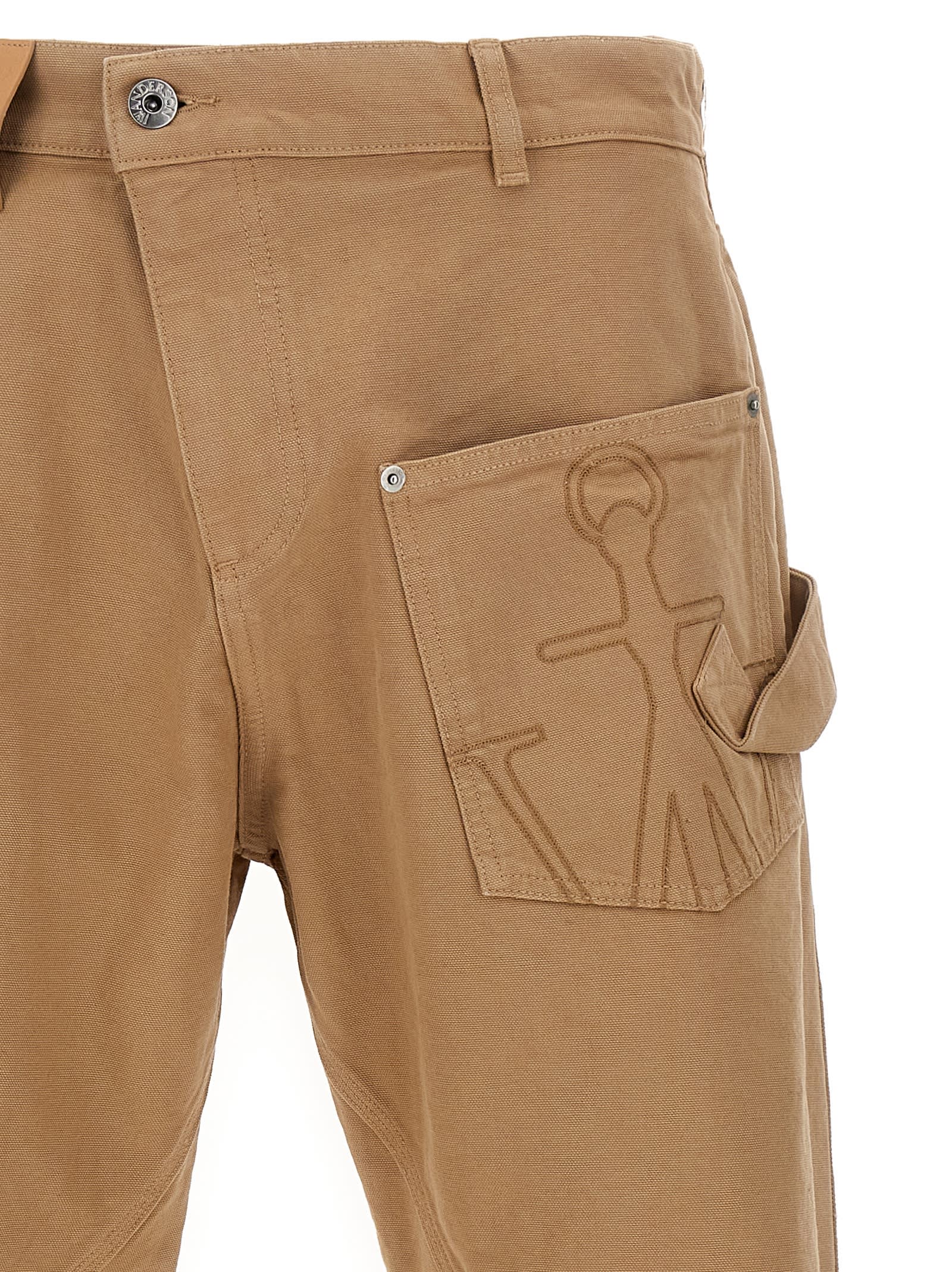 Jw Anderson Twisted Workwear Pants In Brown