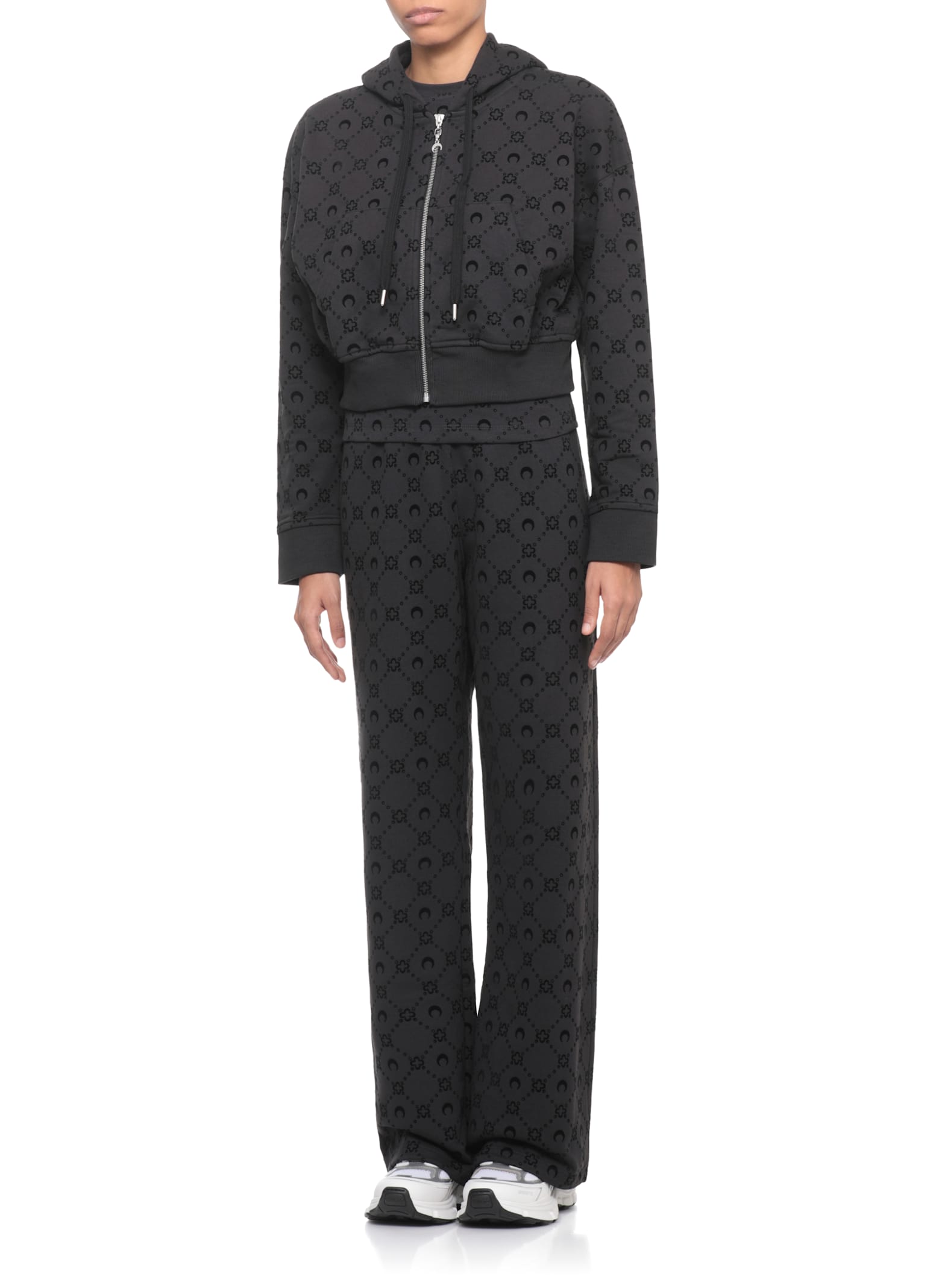 Marine Serre Moonogram Hoodie In Black