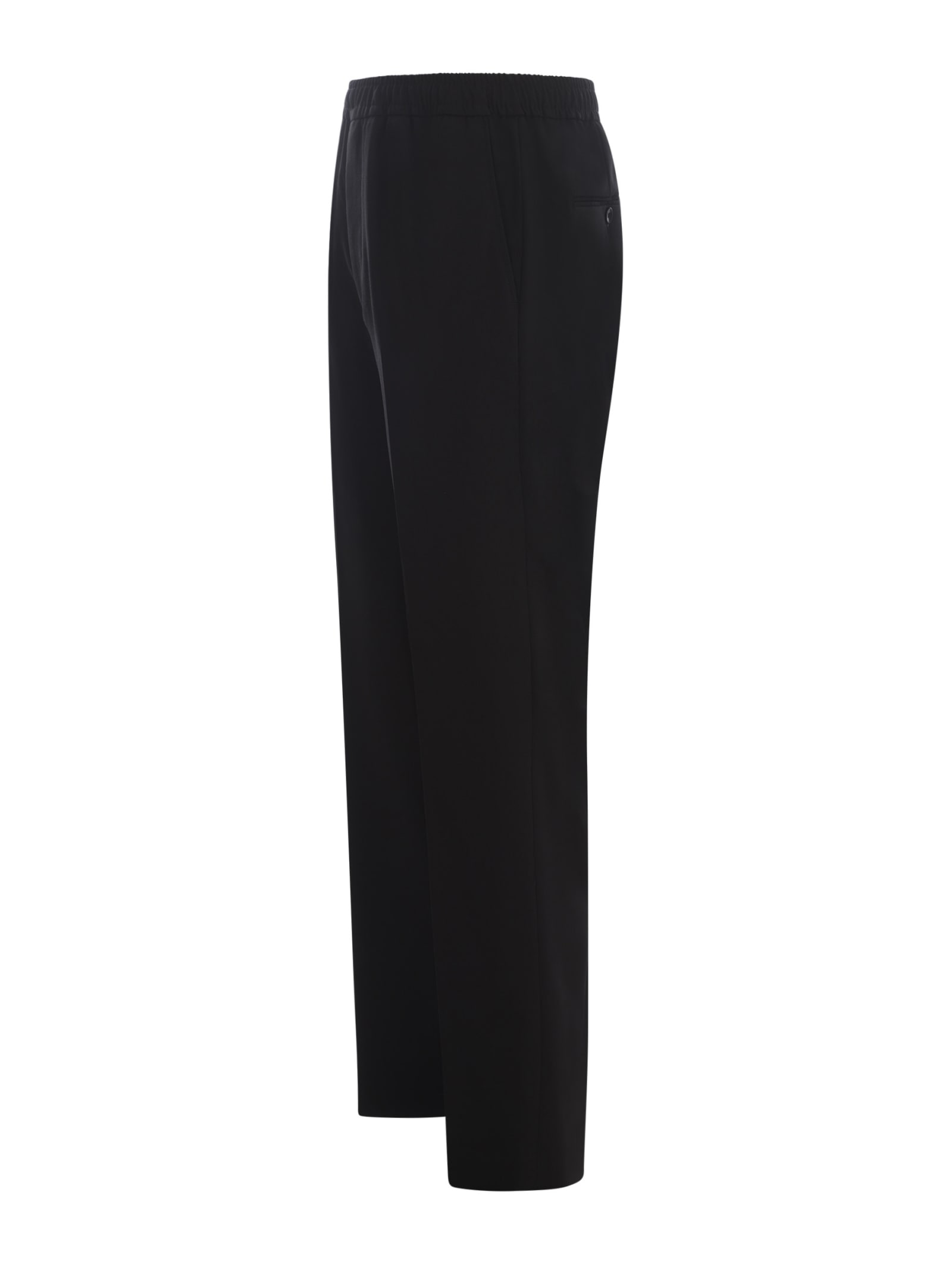 Shop Be Able Trousers  Made Of Virgin Wool In Nero