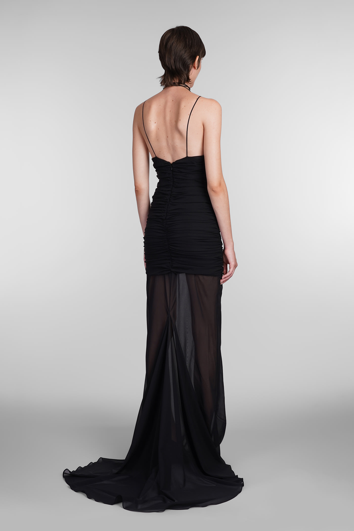 Shop Giuseppe Di Morabito Dress In Black Silk