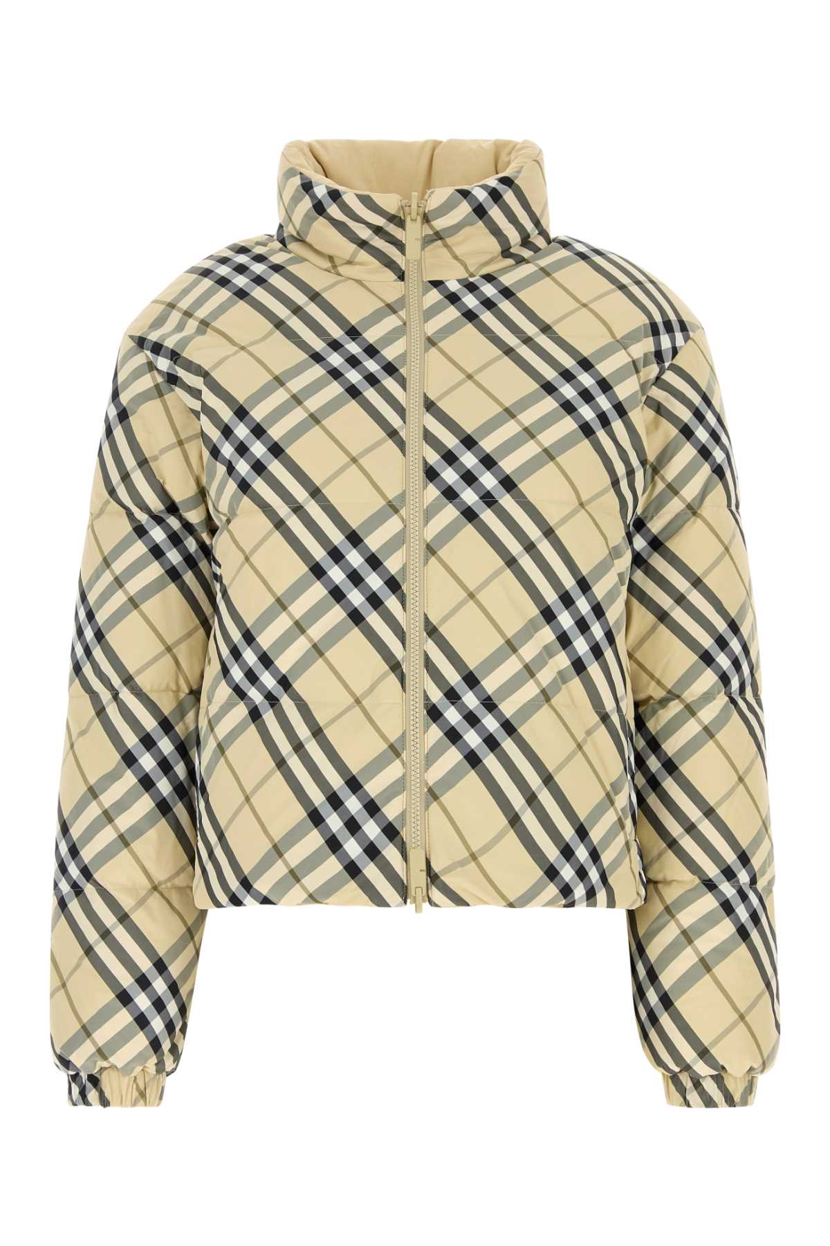 BURBERRY PRINTED NYLON REVERSIBLE DOWN JACKET 