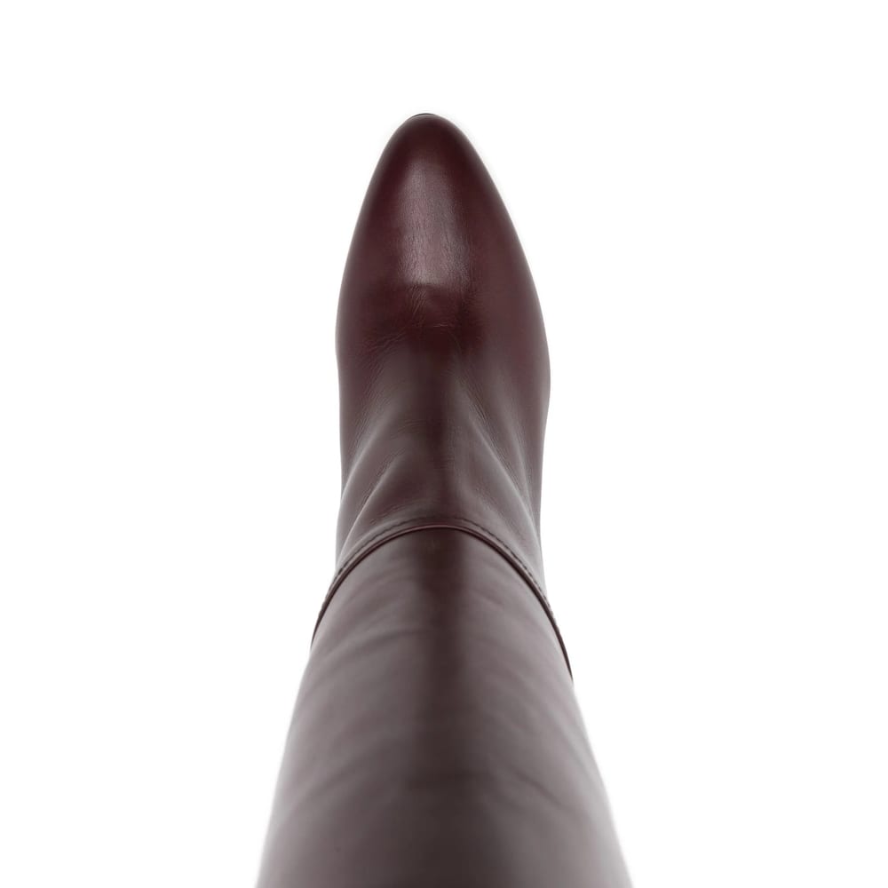 Paris Texas Calfskin Boots With A Pointed Toe In Red