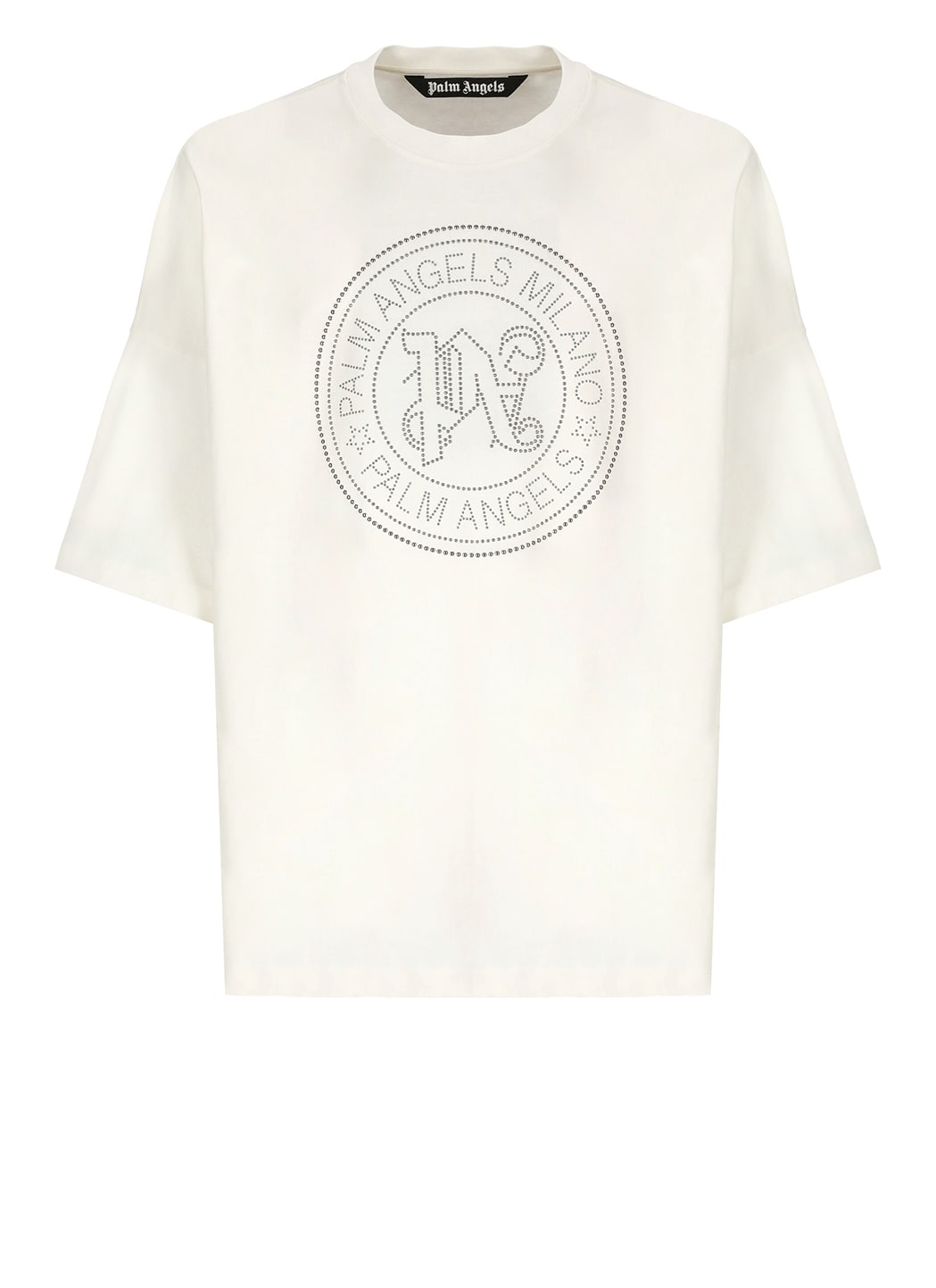 Shop Palm Angels Milano Stud Loose T-shirt In Ivory